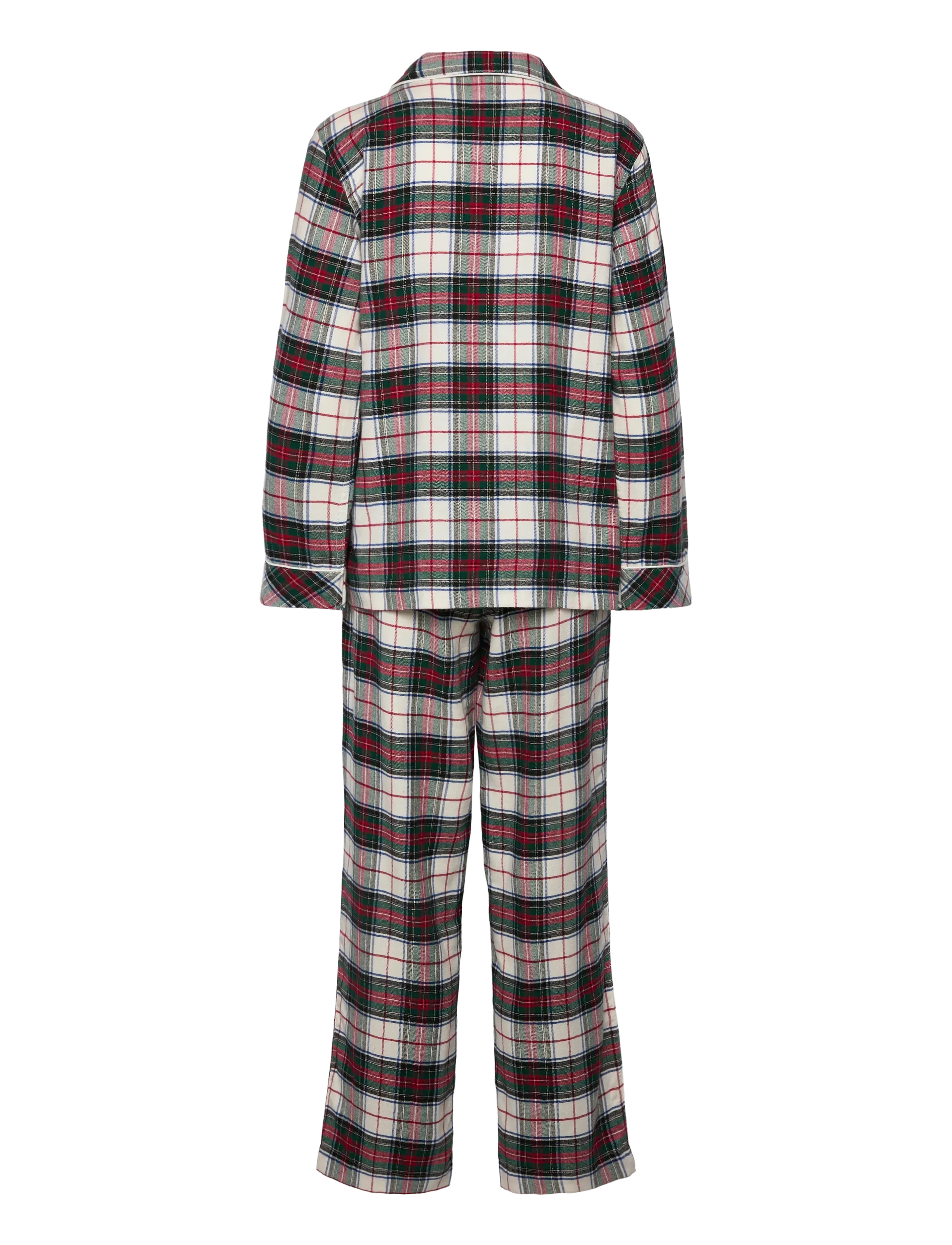 Lauren Ralph Lauren Homewear - LRL L/s Notch collar long pant pj s - pyjamas - cream plaid - 2