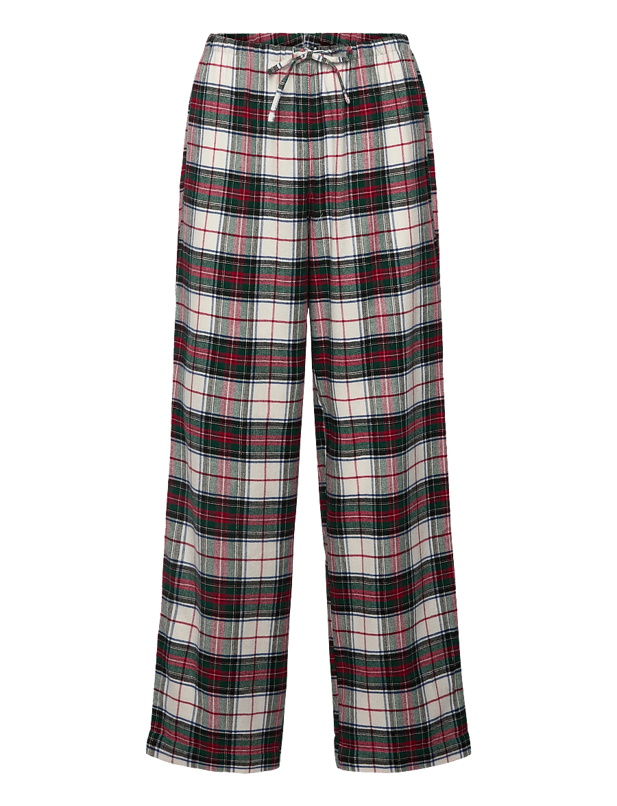 Lauren Ralph Lauren Homewear - LRL L/s Notch collar long pant pj s - pyjamas - cream plaid - 3