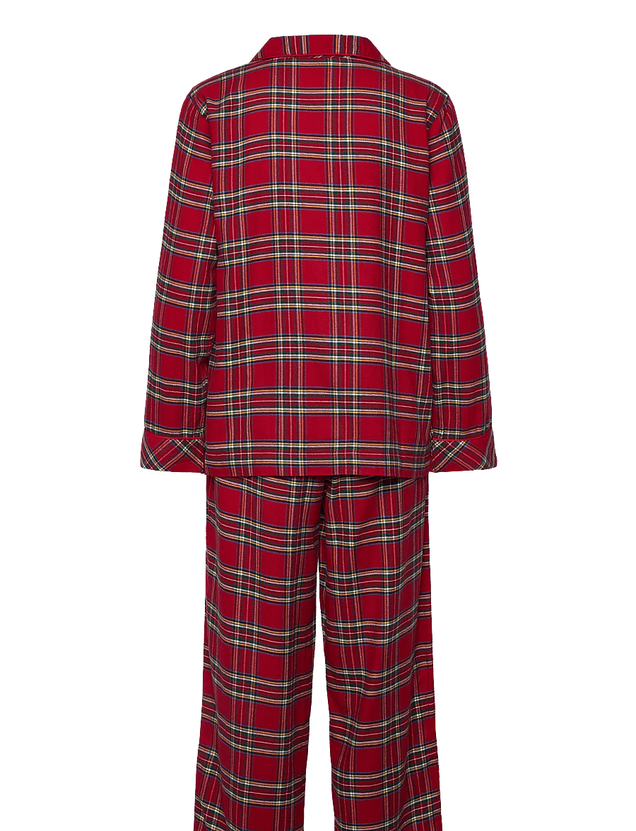 Lauren Ralph Lauren Homewear - LRL L/s Notch collar long pant pj s - pyjamas - red plaid - 2
