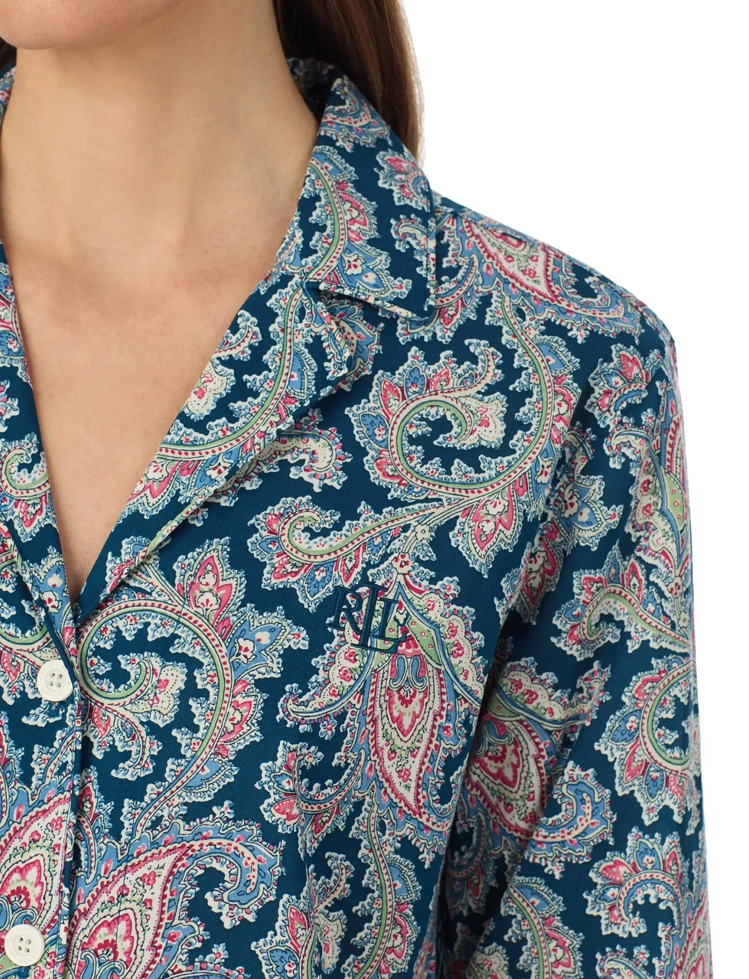 Lauren Ralph Lauren Homewear - LRL 3/4 sl. notch collar ankle pant - pyjamas - multi paisley - 4