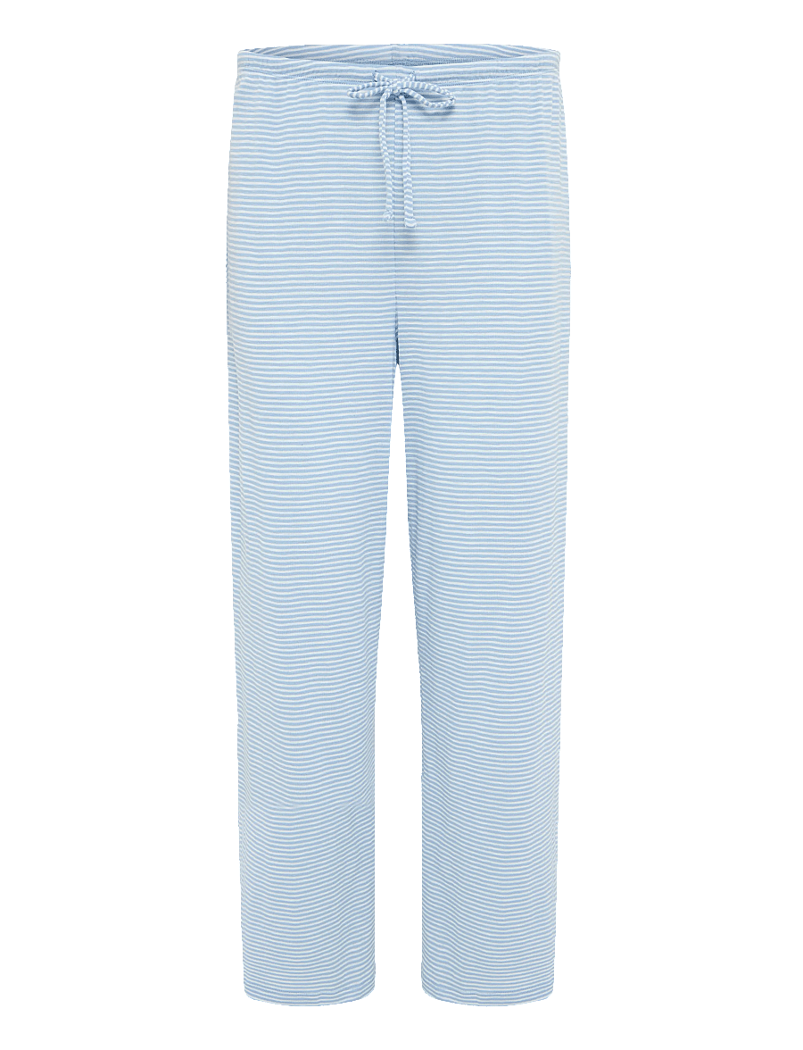 Lauren Ralph Lauren Homewear - LRL S/s lace NK ankle pant pj set - pyjamas - blue stripe - 5