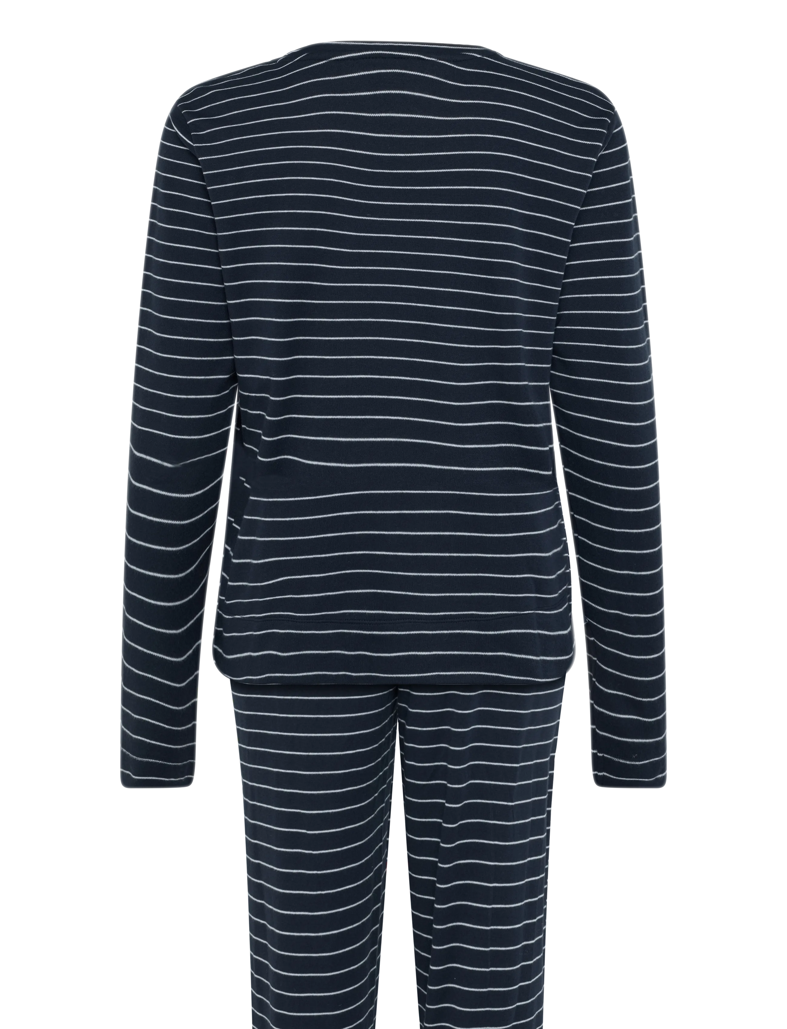 Lauren Ralph Lauren Homewear - LRL L/s crew nk jogger pj set - pullover - navy stripe - 1