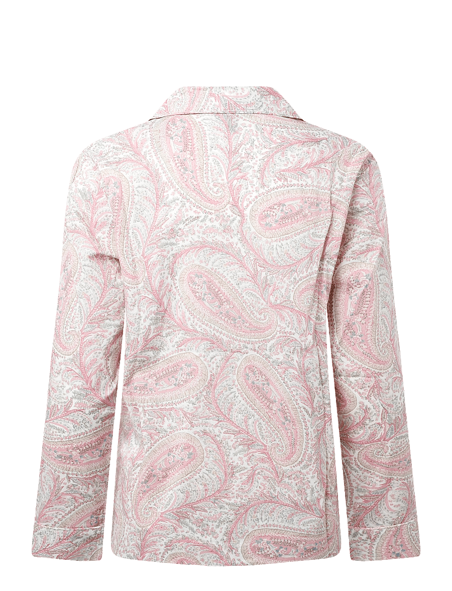 Lauren Ralph Lauren Homewear - LRL L/s notch collar long pant pj s - langærmede skjorter - ivory print - 1