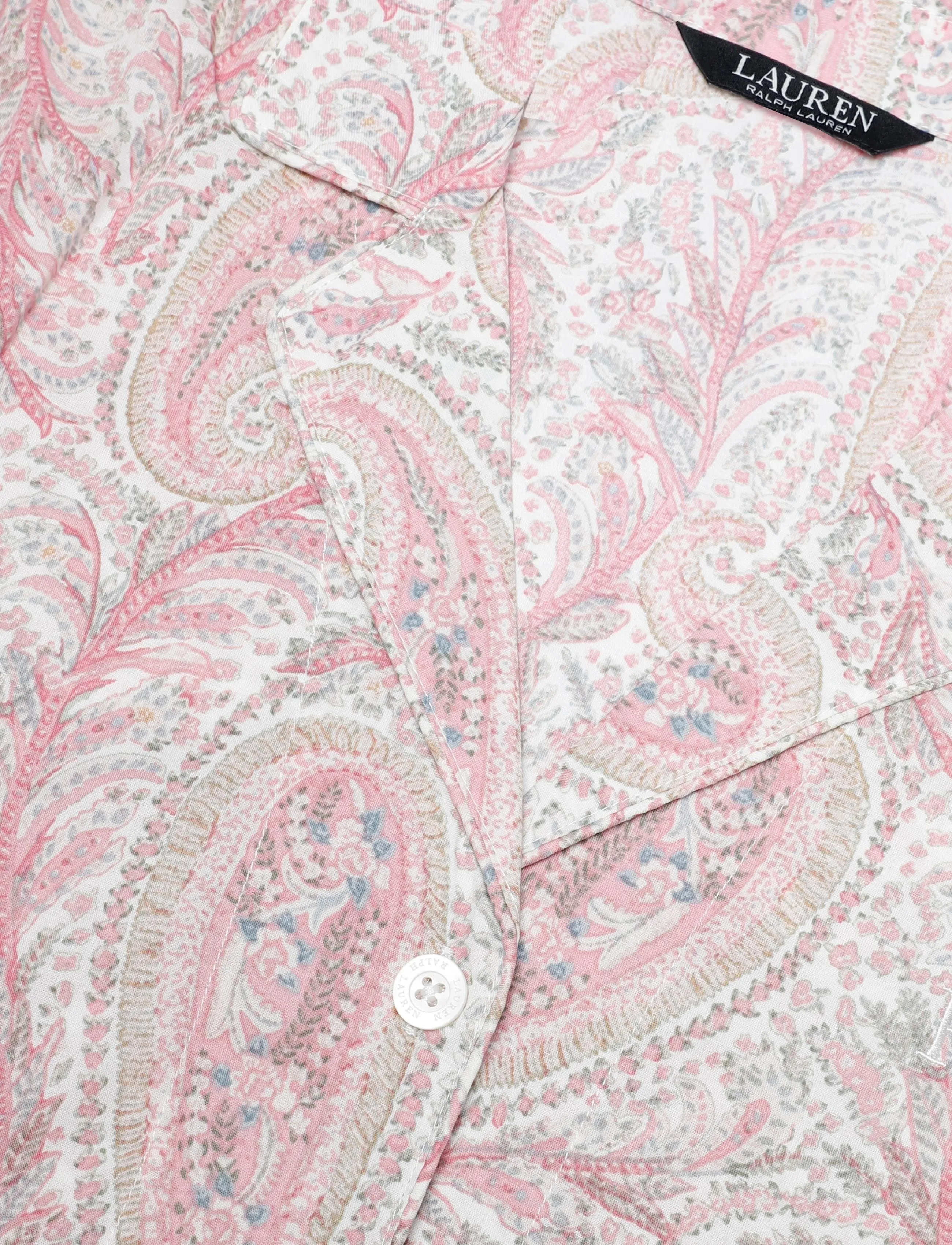Lauren Ralph Lauren Homewear - LRL L/s notch collar long pant pj s - langärmlige hemden - ivory print - 2
