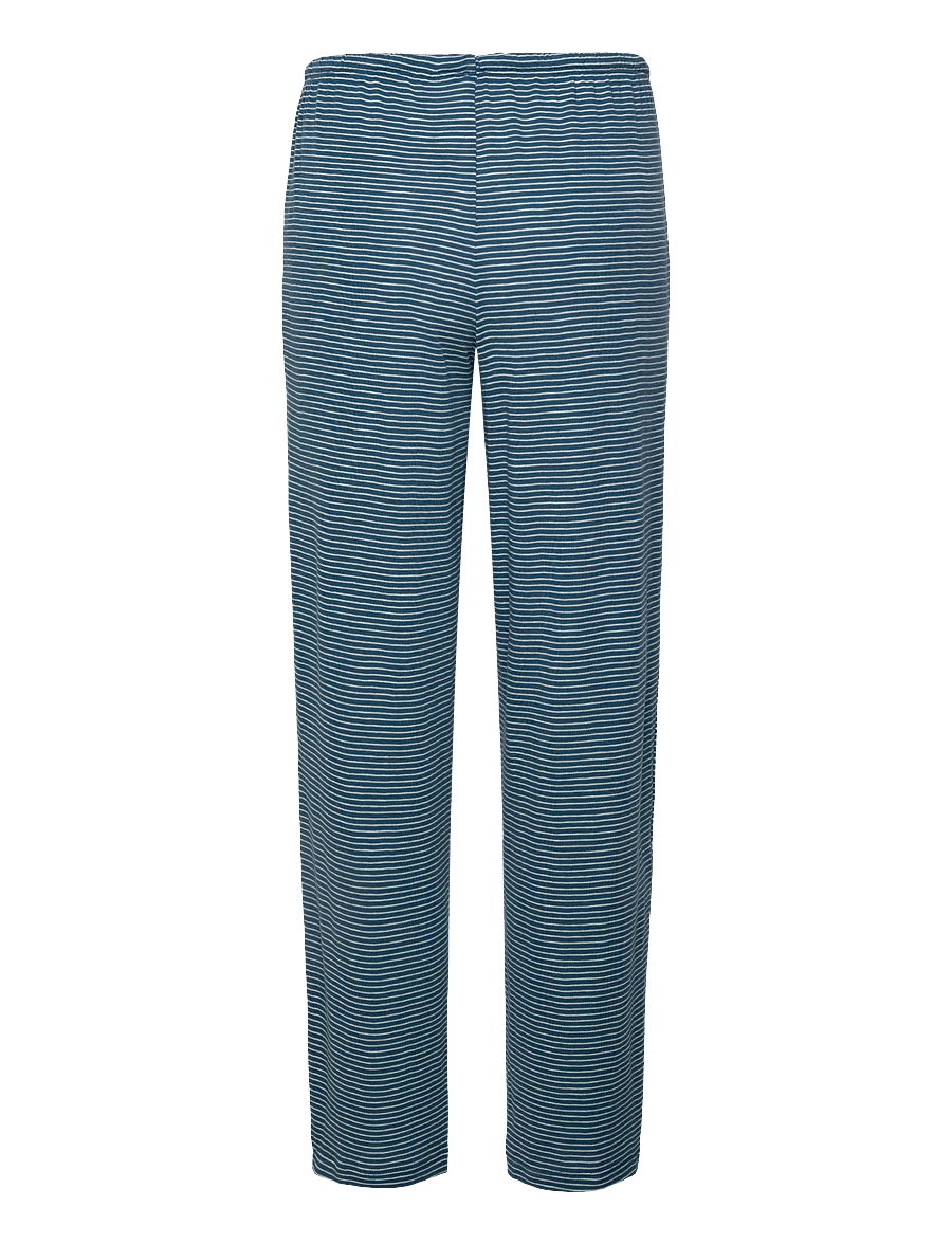 Lauren Ralph Lauren Homewear - LRL L/s lace button down ankle pant - blue stripe - 4