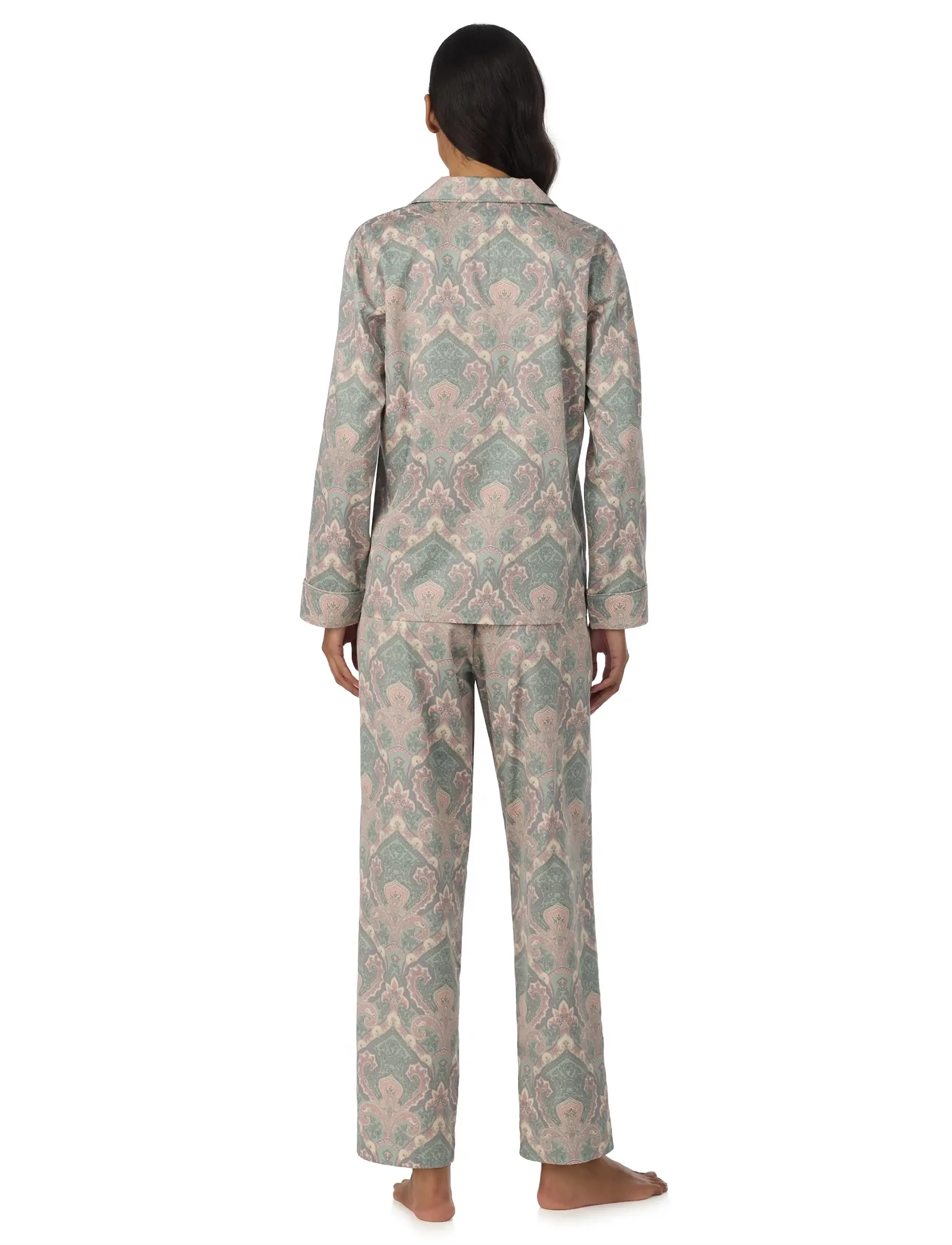 Lauren Ralph Lauren Homewear - LRL L/s notch collar long pant pj s - langärmlige hemden - multi paisley - 5