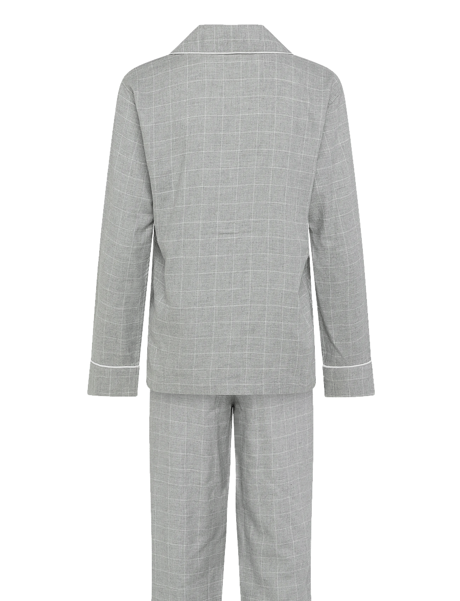Lauren Ralph Lauren Homewear - LRL L/s notch collar long pant pj s - langärmlige hemden - grey print - 2
