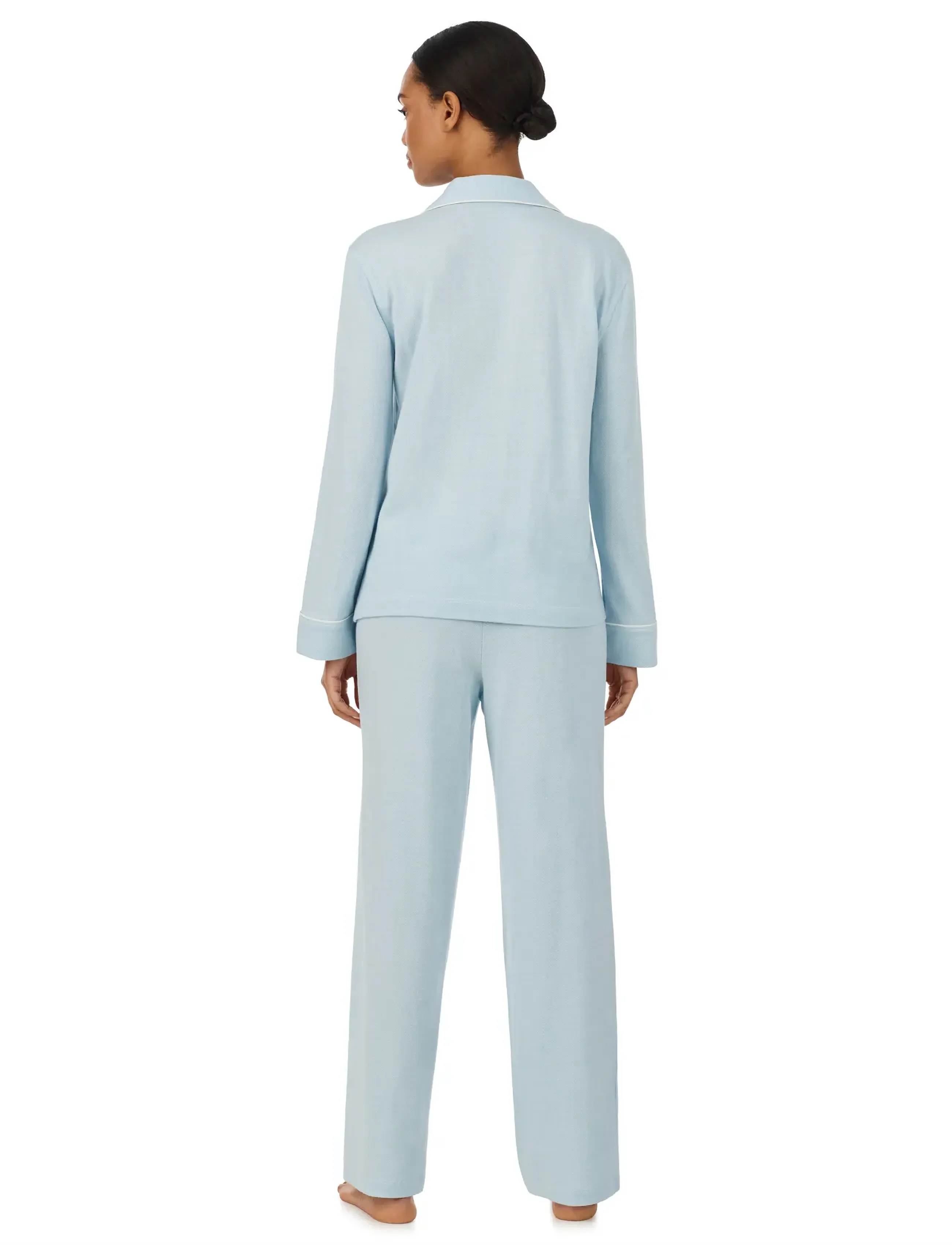 Lauren Ralph Lauren Homewear - LRL L/s notch collar long pant pj s - pidžaamad - blue - 5