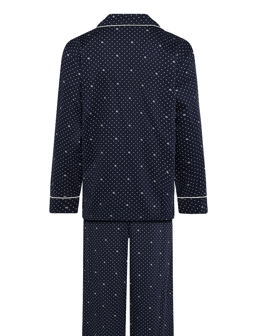 Lauren Ralph Lauren Homewear - LRL L/s notch collar long pant pj s - pidžaamad - navy print - 1