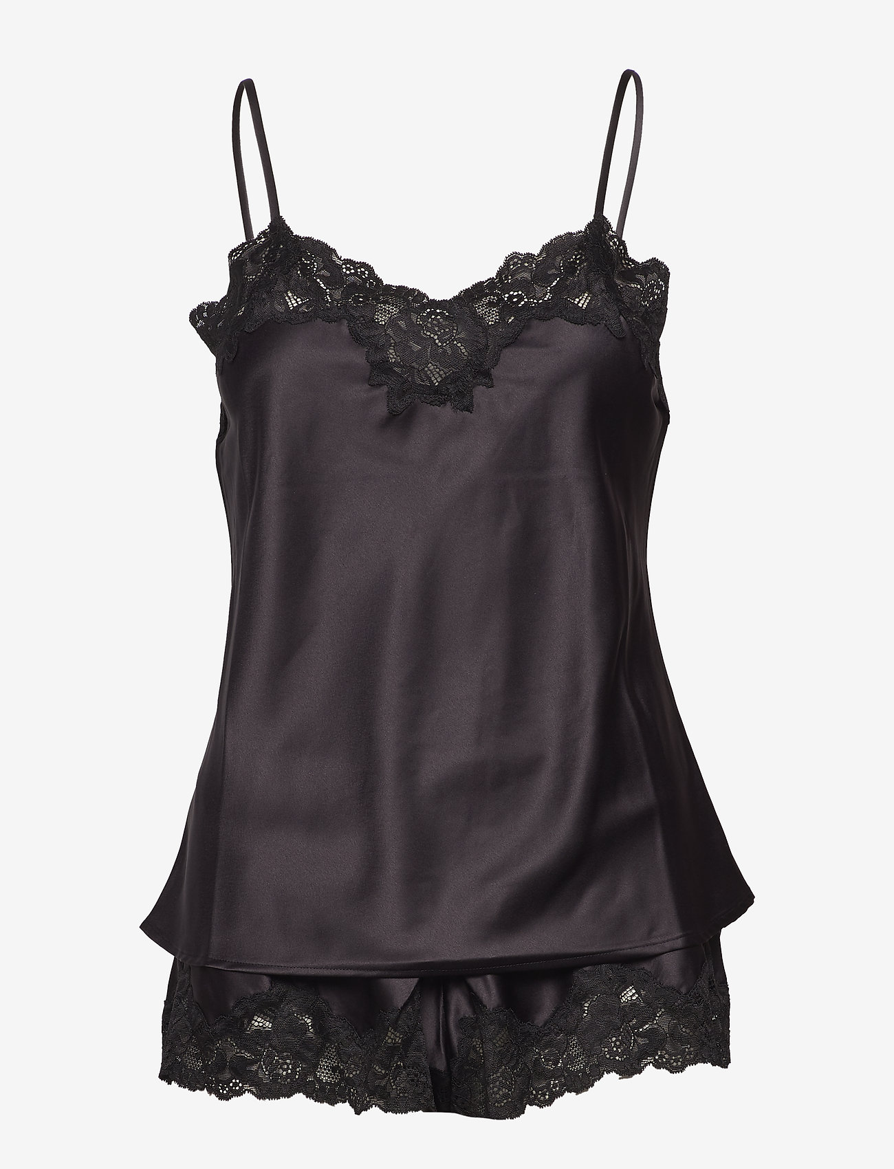 Lauren Ralph Lauren Homewear - LRL SIGNATURE LACE CAMI TOP SET - black - 0
