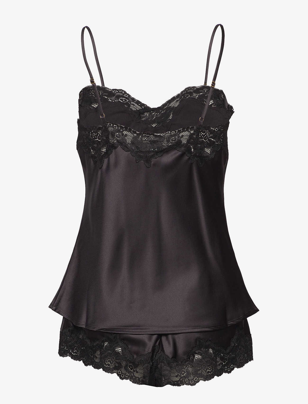 Lauren Ralph Lauren Homewear - LRL SIGNATURE LACE CAMI TOP SET - black - 1