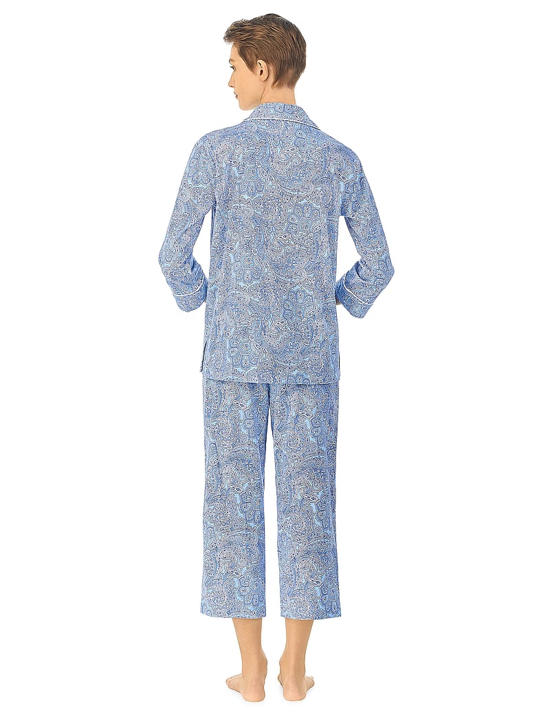 Lauren Ralph Lauren Homewear - LRL HERITAGE 3/4 SL CLASSIC NOTCH PJ SET - nattøj & hyggetøj - blue paisley - 5