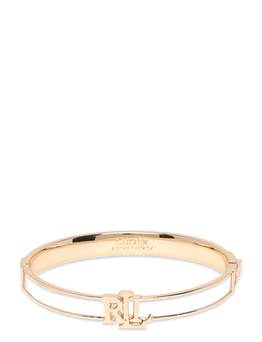 Lauren Ralph Lauren - BR LOGO HINGE BANGLE - GLD/WHITE - armreifen - gld/white - 0