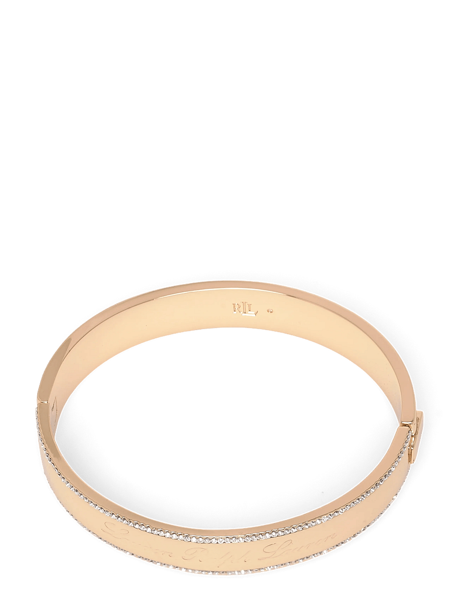 Lauren Ralph Lauren - BR SCRIPT LOGO BANGLE-GLD/CRY - rengasrannekorut - gld/cry - 0