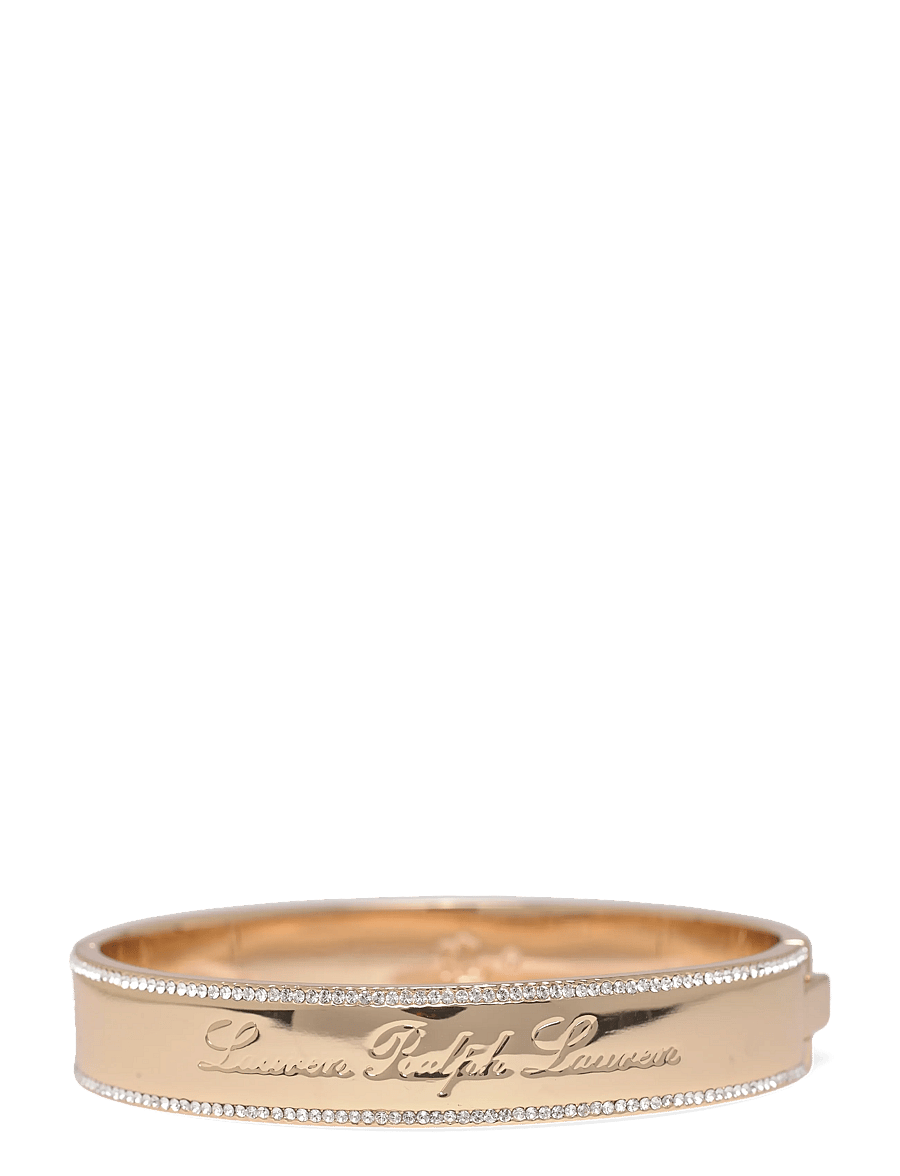 Lauren Ralph Lauren - BR SCRIPT LOGO BANGLE-GLD/CRY - rengasrannekorut - gld/cry - 1
