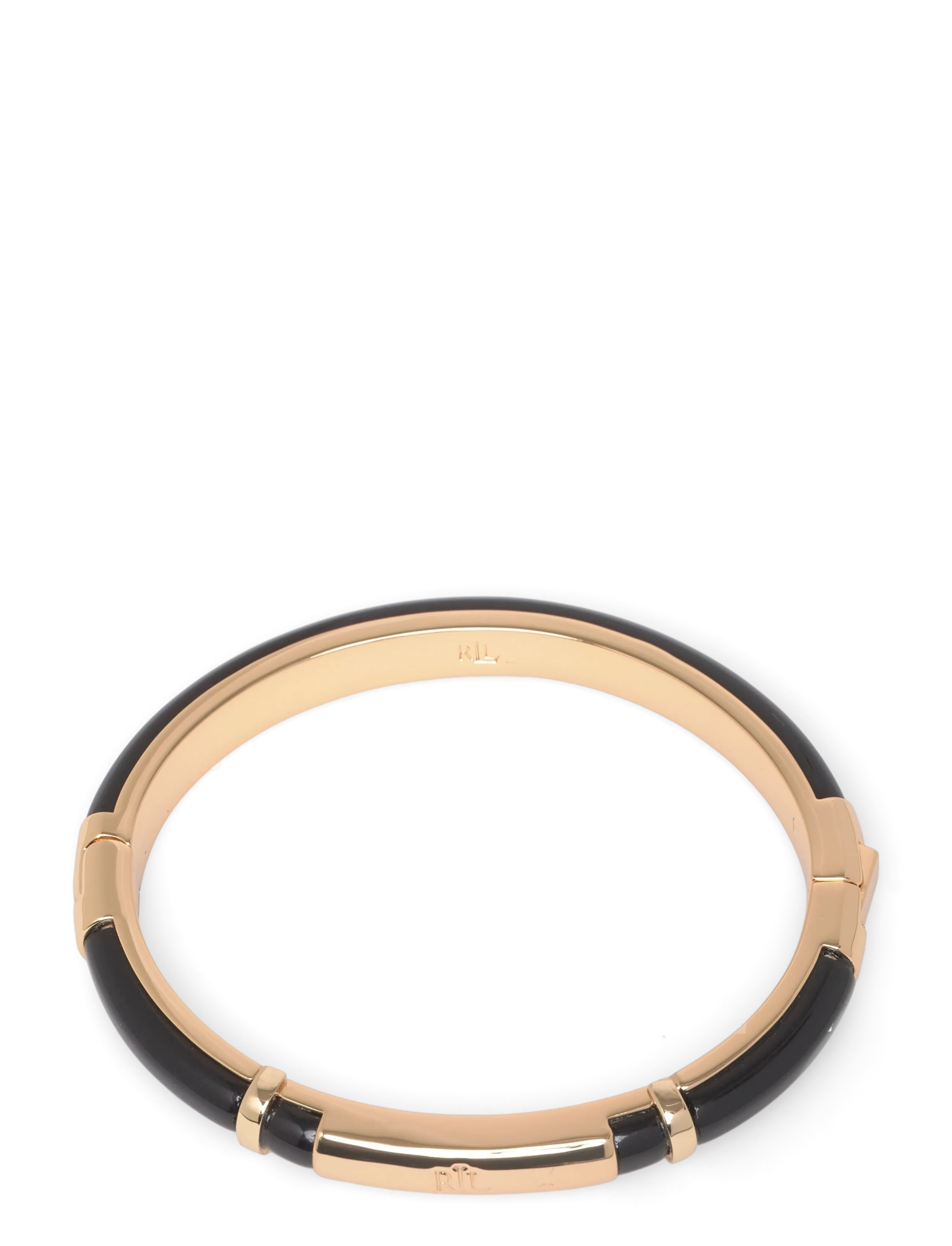 Lauren Ralph Br Logo Bangle Gld/Jet, One Size 6.35 cm, Bracelets, Mehrfarbig/gemustert - Bangles, Frauen