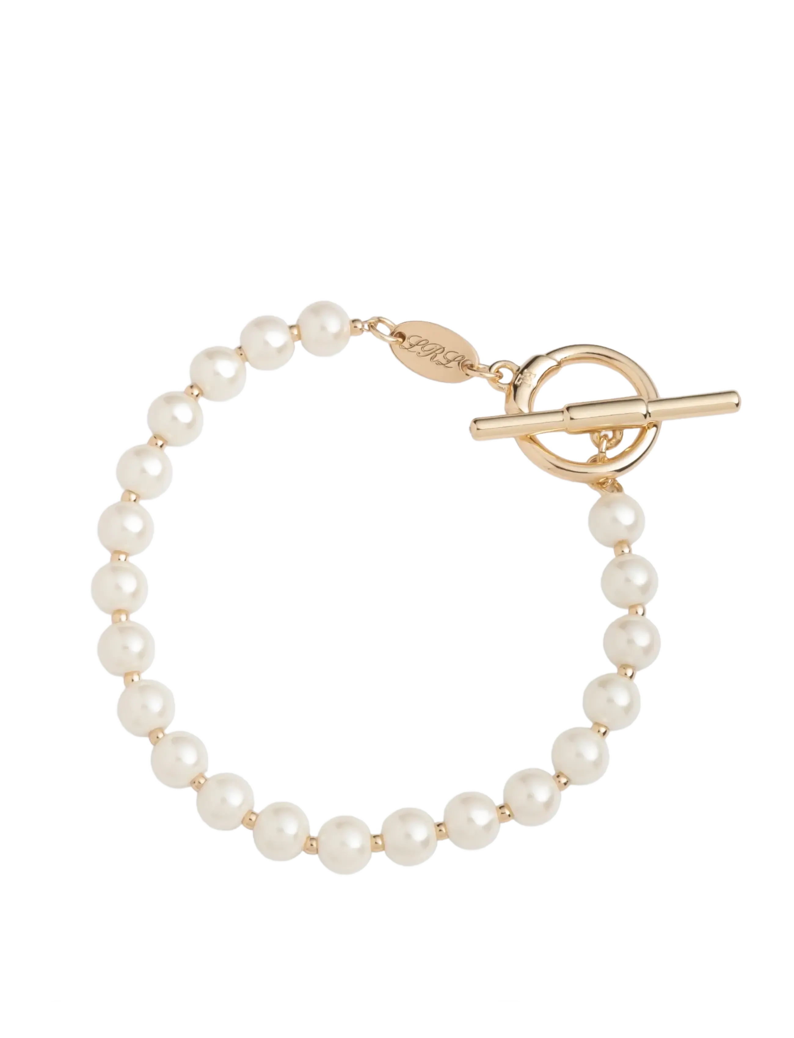 Lauren Ralph Lauren BR 7.25IN LRL PEARL FLEX - GLD/WHITE - For Her - GLD/WHITE / white