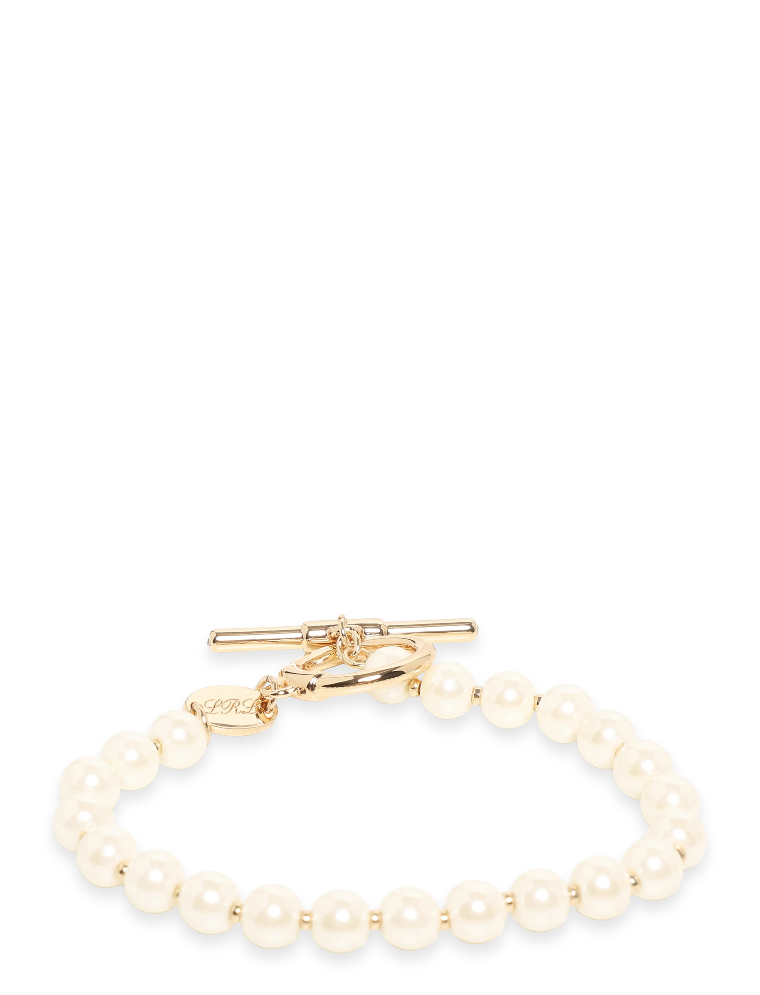 Lauren Ralph Lauren - BR 7.25IN LRL PEARL FLEX - GLD/WHITE - bracelet de perles - gld/white - 2