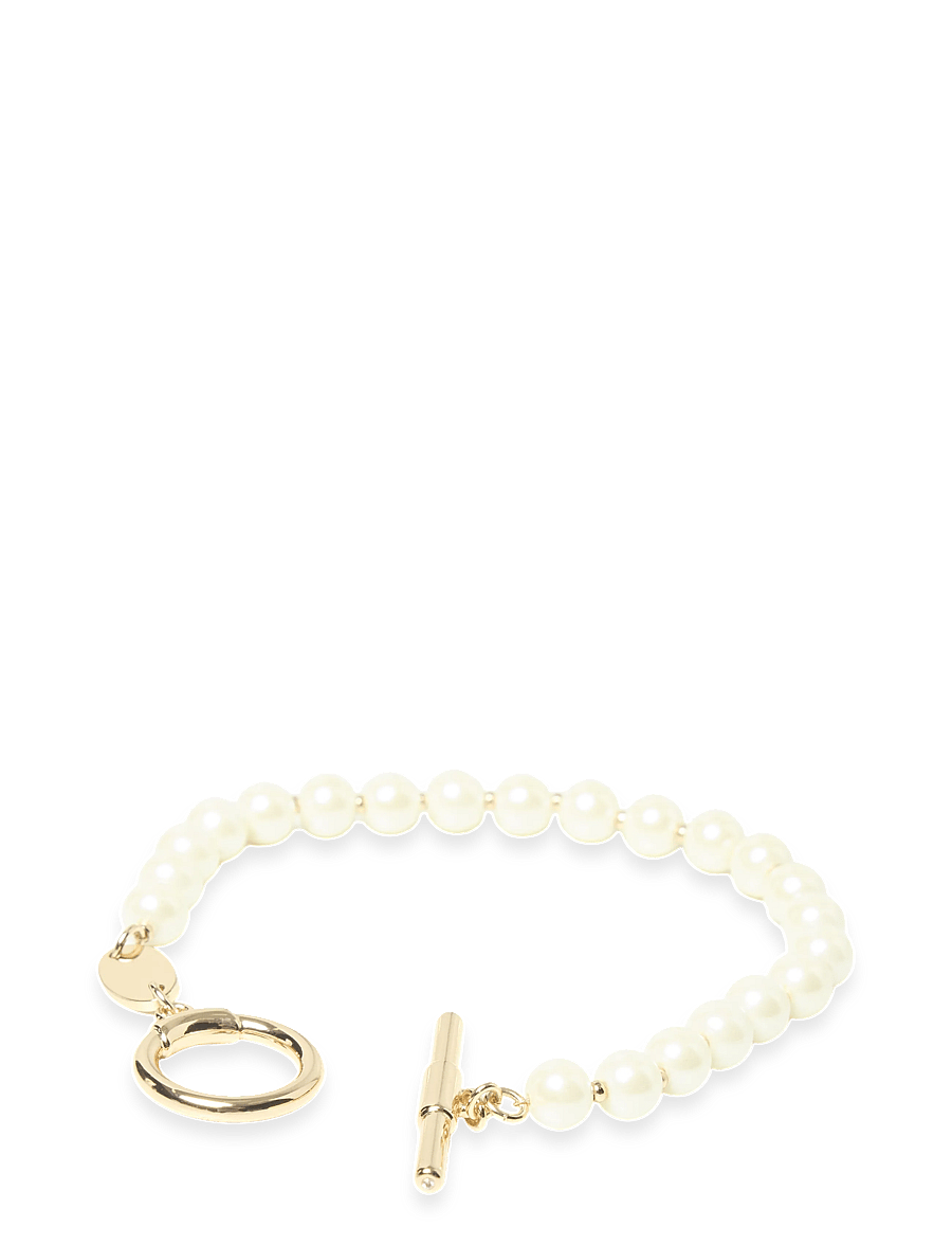 Lauren Ralph Lauren - BR 7.25IN LRL PEARL FLEX - GLD/WHITE - perlenarmbänder - gld/white - 3