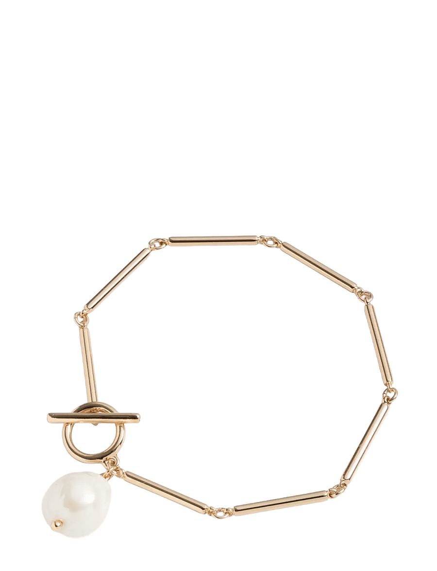 Lauren Ralph Lauren - BR 7.25IN PEARL BAR FLEX - GLD/WHITE - perlenarmbänder - gld/white - 1