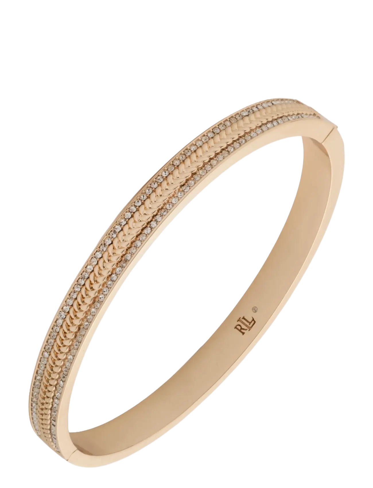 Lauren Ralph Lauren BR PAVE HERRINGBONE BANGLE- GLD/ CRY - Armbånd - GLD/ CRY / gold