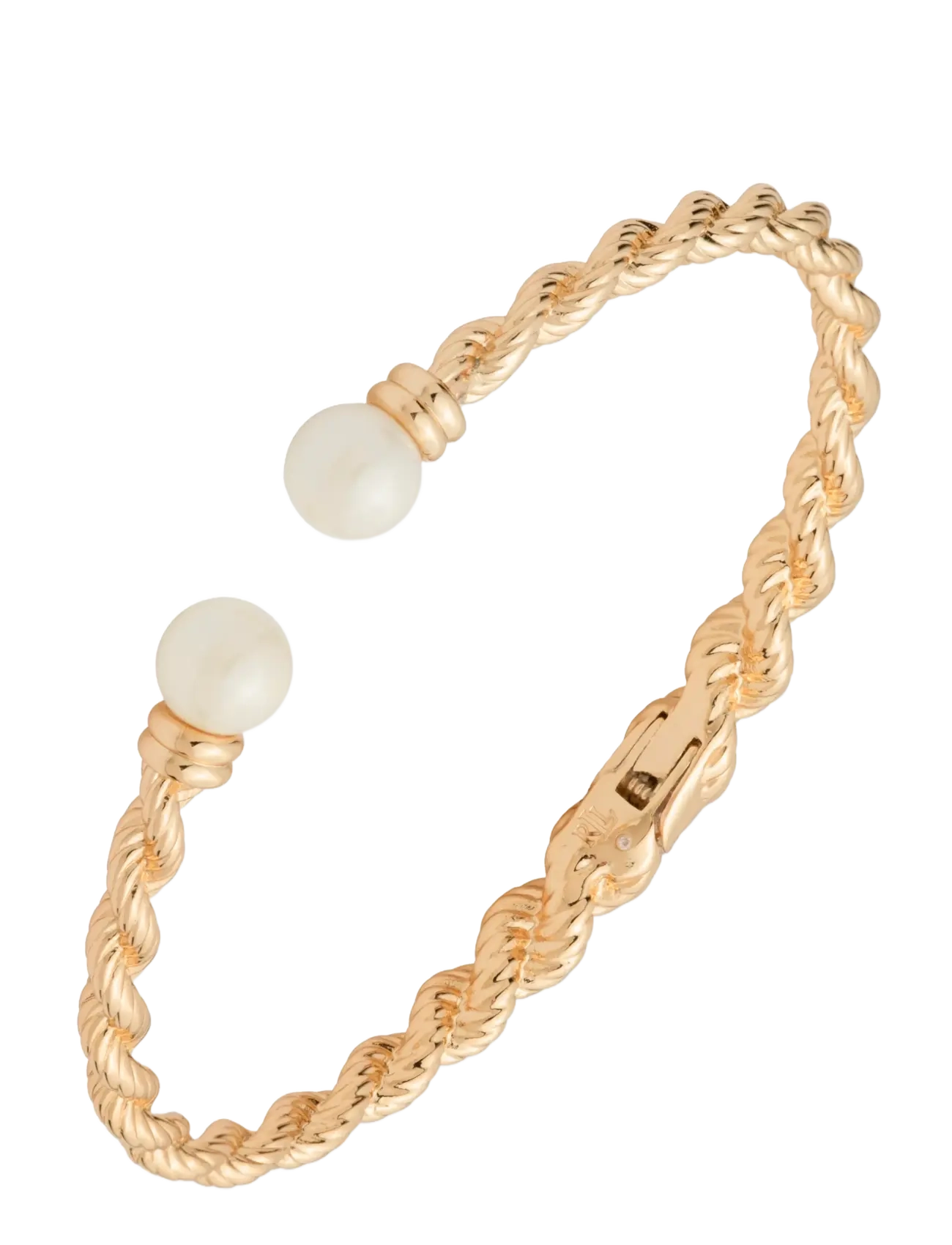 Lauren Ralph Lauren BR ROPE PEARL CUFF- GLD/ WHITE - Pearl bracelets - GLD/ WHITE / gold