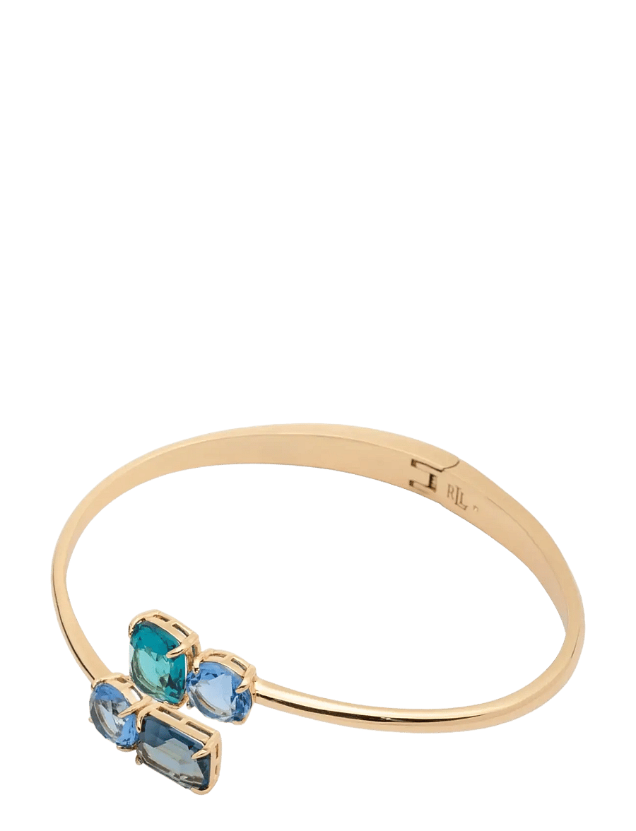 Lauren Ralph Lauren - BR STONE BYPASS CUFF- GLD/ BLUE - armringe - gld/ blue - 1