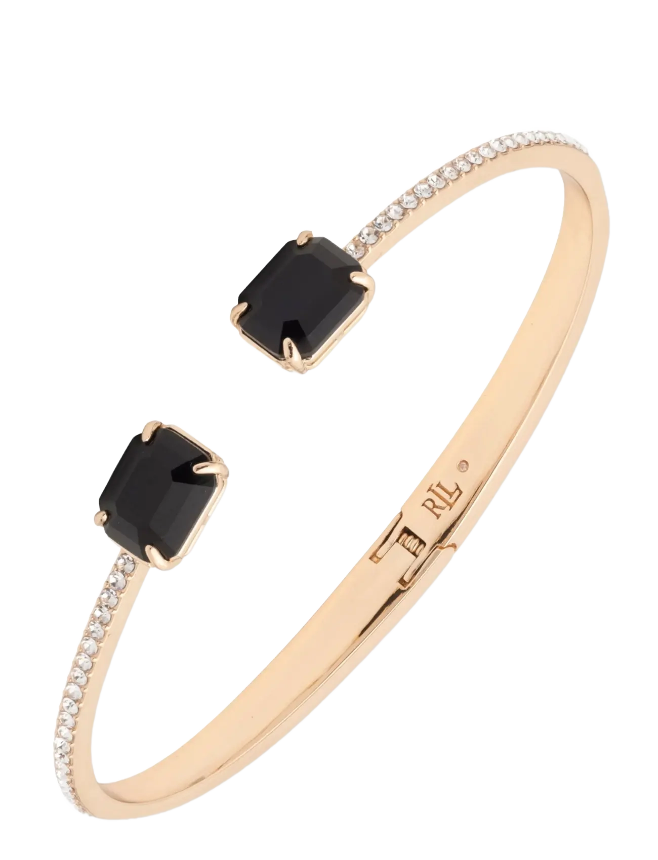 Lauren Ralph Lauren BOX BR STONE CUFF - GLD/JET - Armbänder - GLD/JET / gold