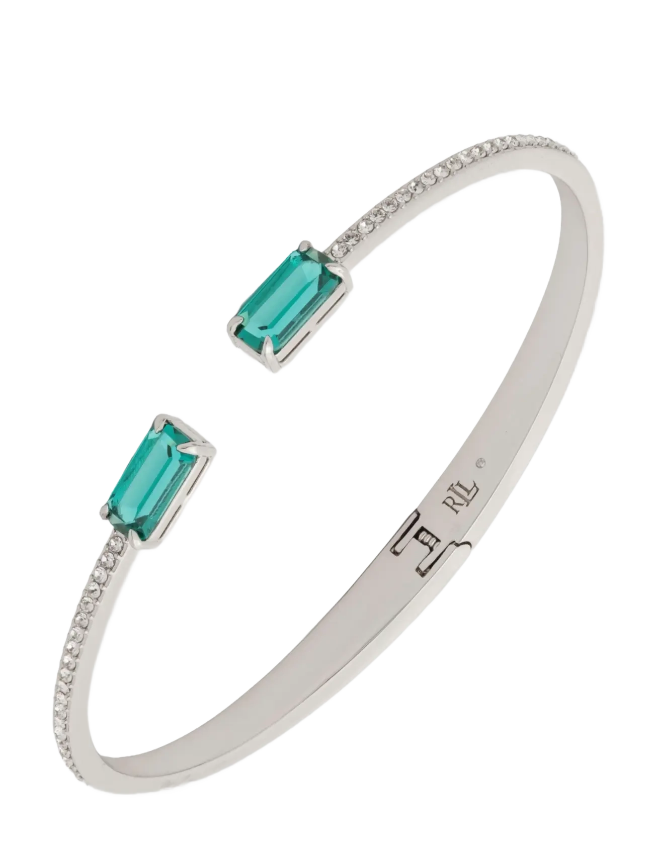 Lauren Ralph Lauren BR BAGUETTE CUFF - RHD/EMERALD - Armbänder - RHD/EMERALD / silver