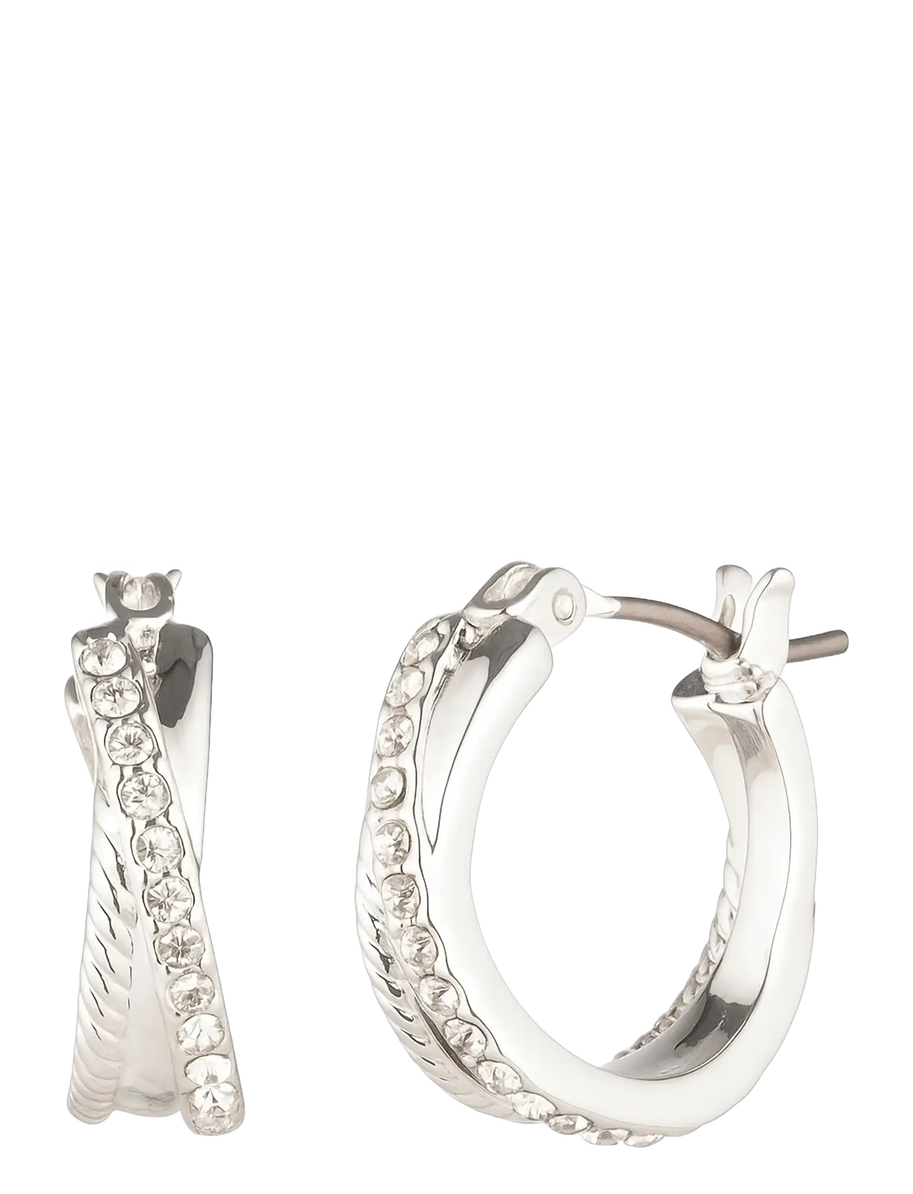 Lauren Ralph Lauren PE 15MM TWISTED ROPE PAVE HOOP - SLV/CRY - New arrivals - SLV/CRY / silver