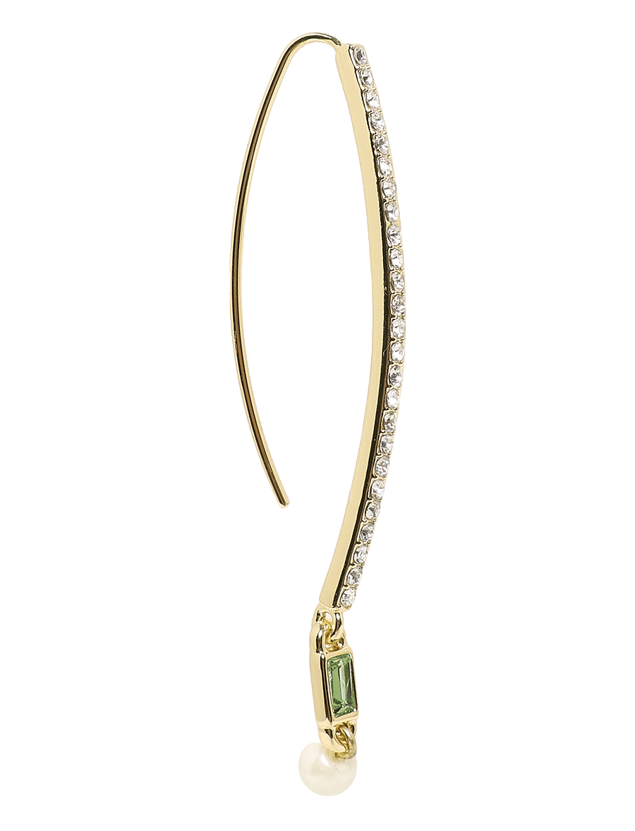 Lauren Ralph Lauren - PE PEARL BAGUETTE THREADER - GLD/ERINITE - boucles d'oreilles en perles - gld/erinite - 1