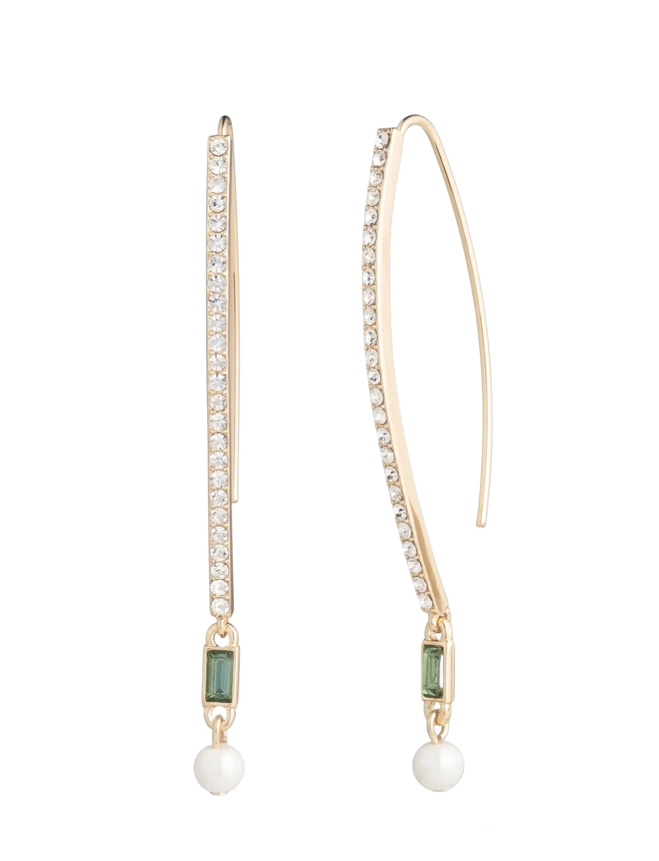 Lauren Ralph Lauren PE PEARL BAGUETTE THREADER - GLD/ERINITE - Accessories - GLD/ERINITE / gold