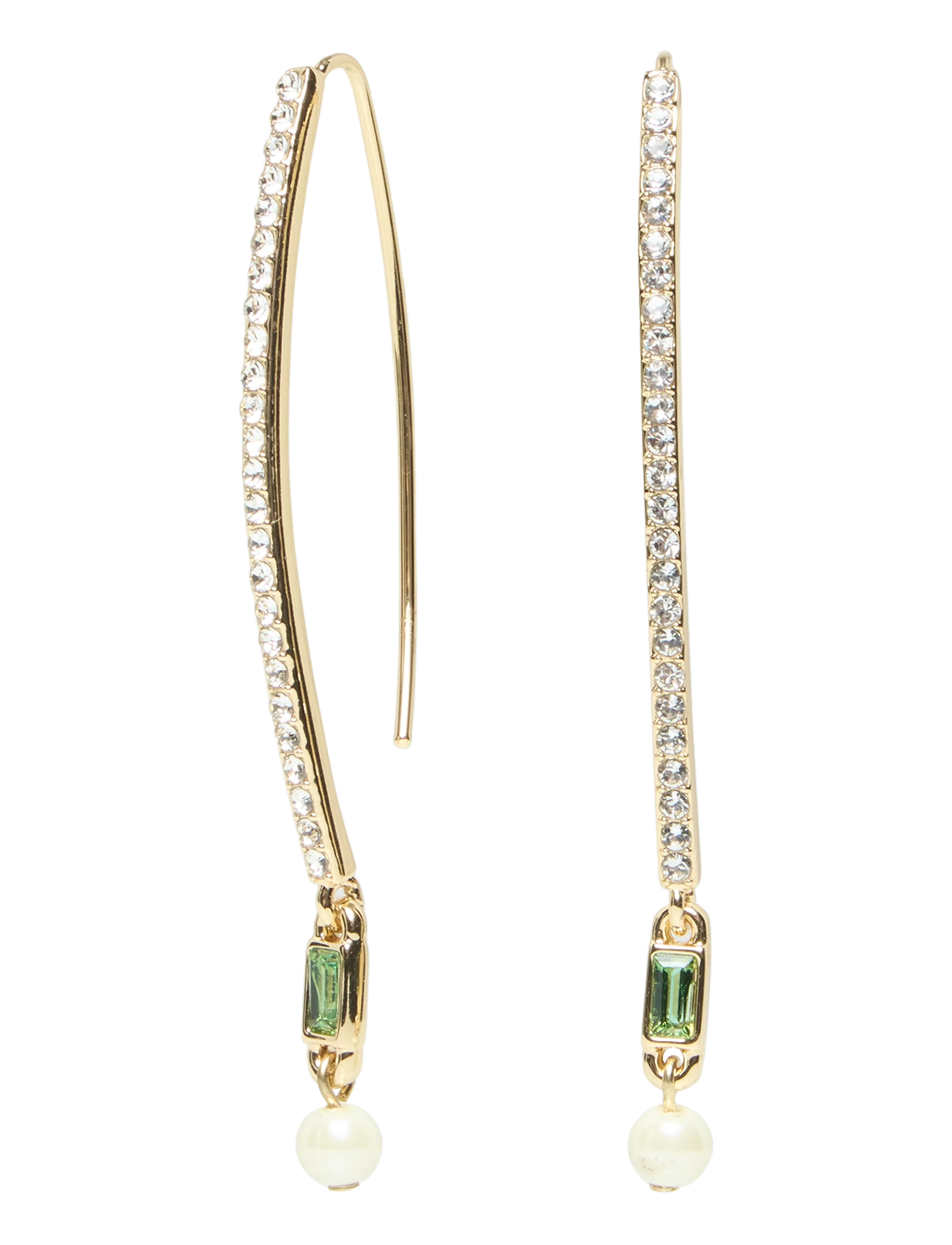 Lauren Ralph Lauren - PE PEARL BAGUETTE THREADER - GLD/ERINITE - boucles d'oreilles en perles - gld/erinite - 2