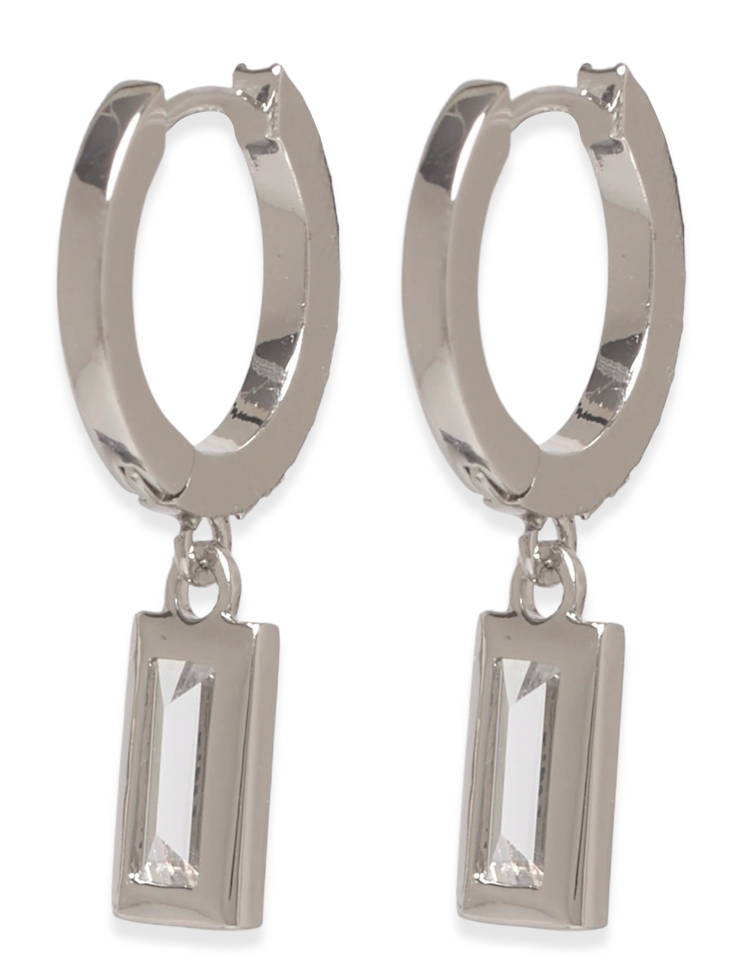 Lauren Ralph Lauren PE 14MM HUGGIE W CZ DROP - RHD/CRY - Kreolen - RHD/CRY / silver