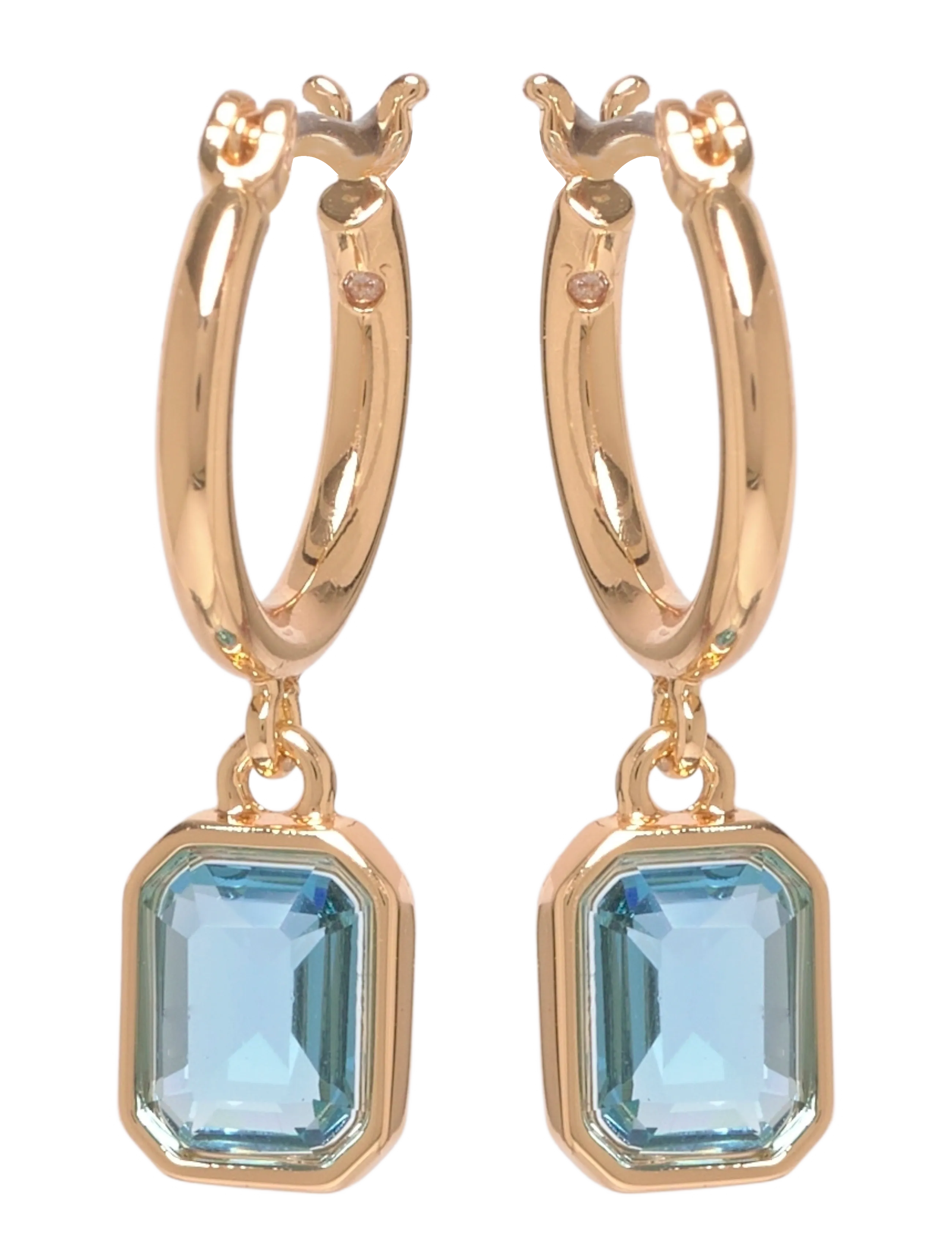 Lauren Ralph Lauren PE 15MM STONE HOOP W DROP - GLD/AQUA - Kreolen - GLD/AQUA / blue