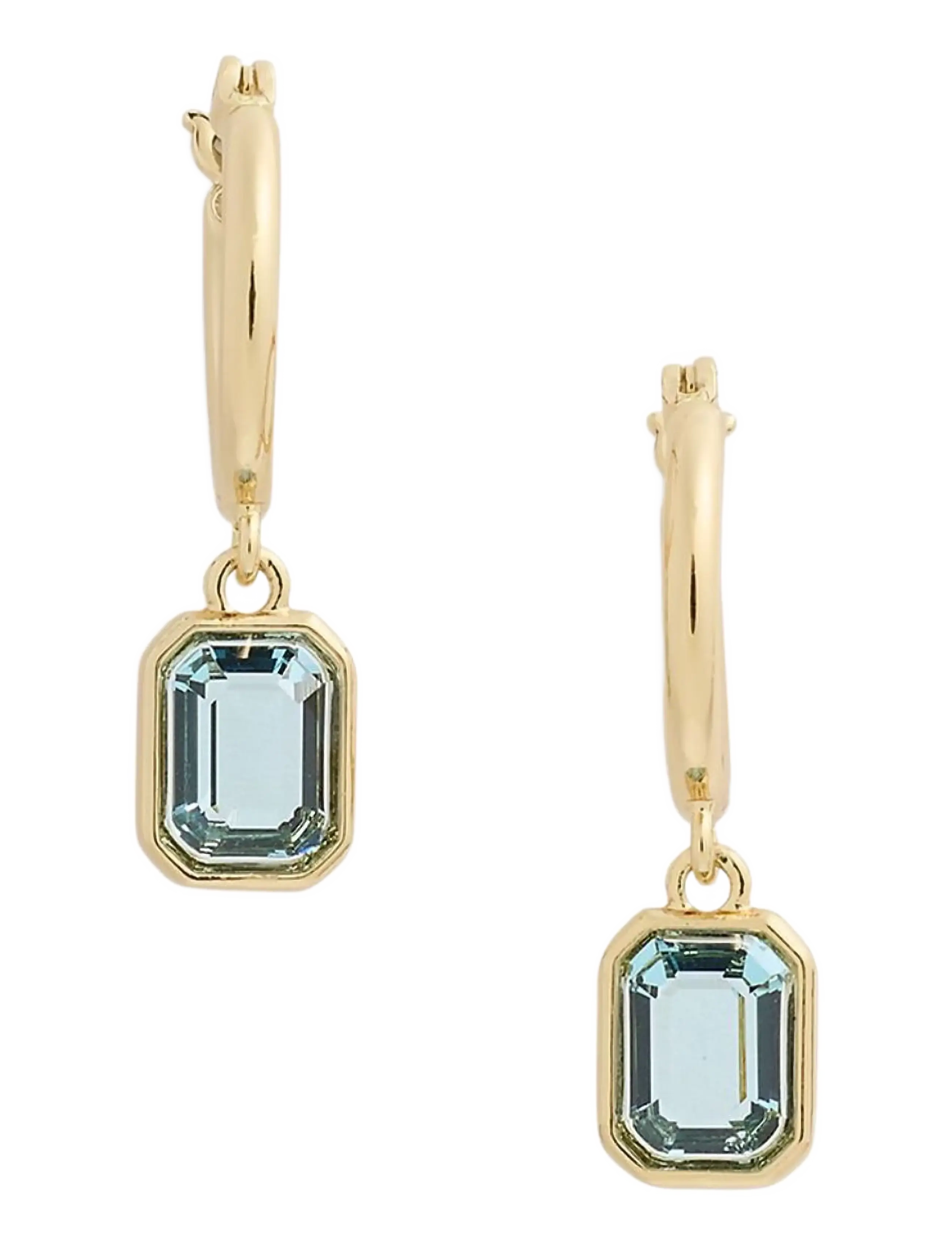 Lauren Ralph Lauren PE 15MM STONE HOOP W DROP - GLD/AQUA - Tänapäevane naiselikkus - GLD/AQUA / blue