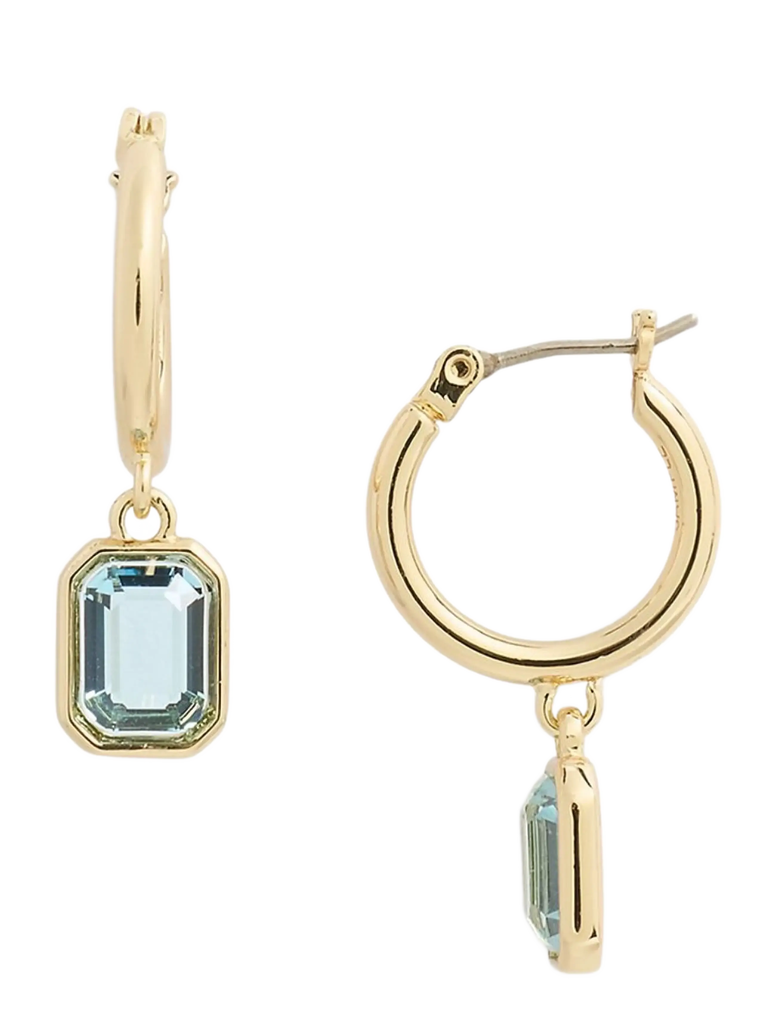 Lauren Ralph Lauren - PE 15MM STONE HOOP W DROP - GLD/AQUA - Øreringe med vedhæng - gld/aqua - 2