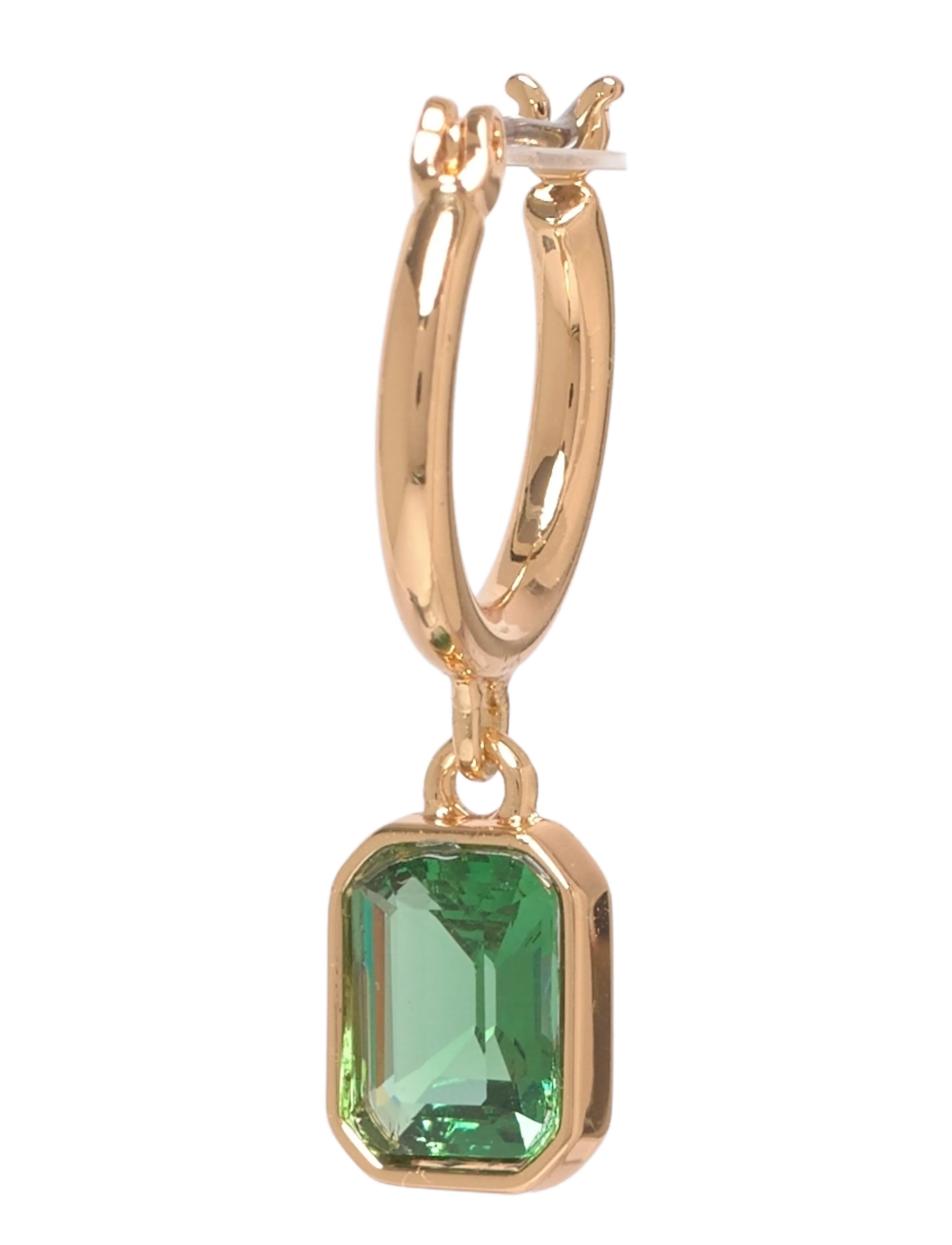 Lauren Ralph Lauren - PE 15MM STONE HOOP W DROP - GLD/ERINITE - boucles d'oreilles pendantes - gld/erinite - 1