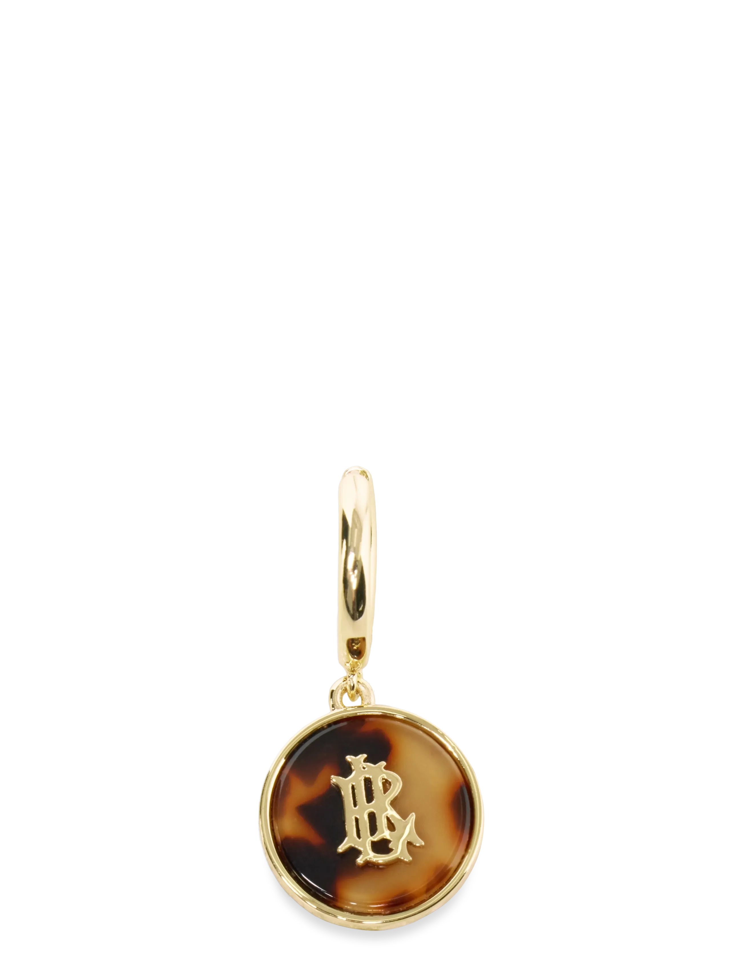 Lauren Ralph Lauren - PE 16MM HOOP W LOGO TORT DROP - GLD/TORT - cerceaux - gld/tort - 3
