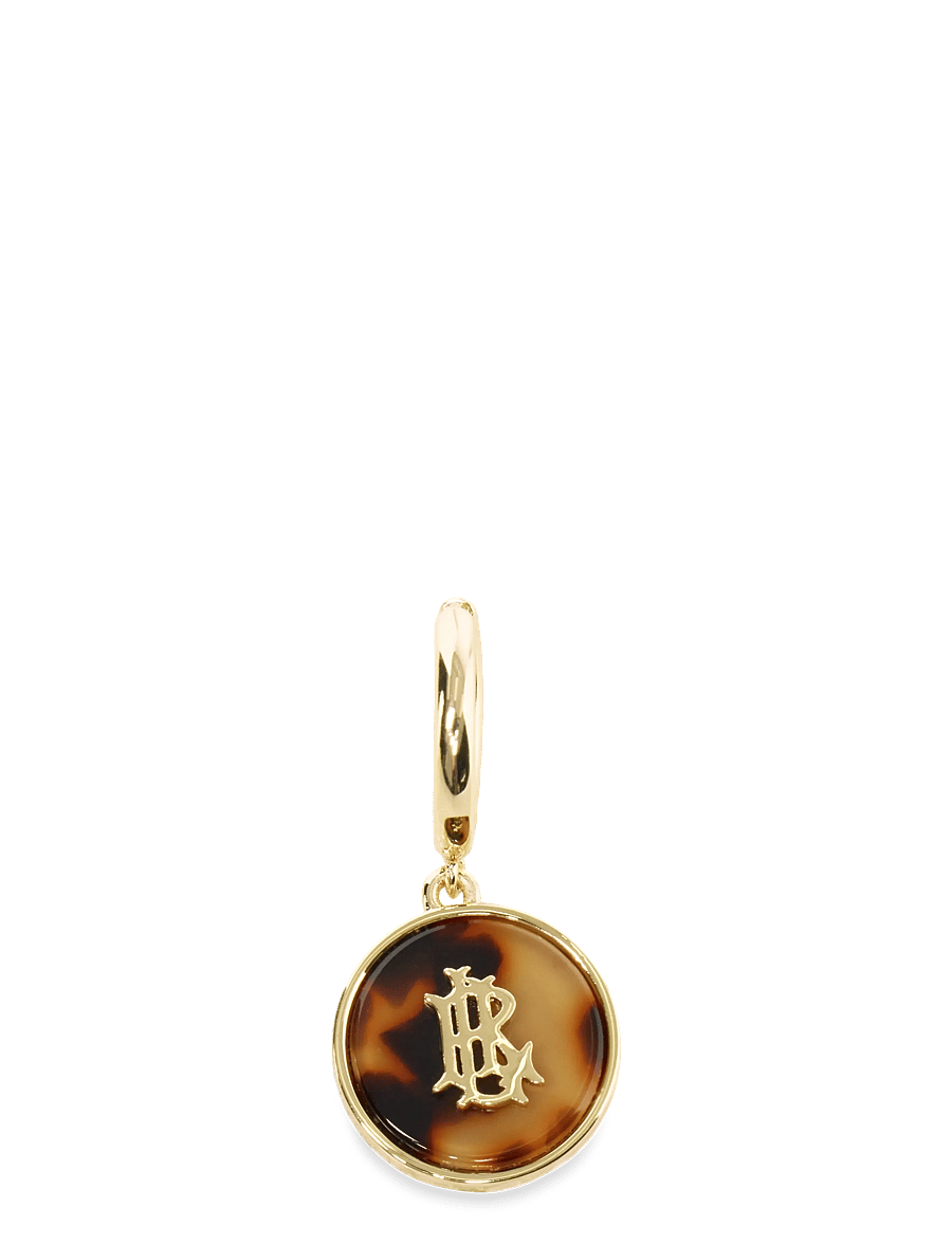 Lauren Ralph Lauren - PE 16MM HOOP W LOGO TORT DROP - GLD/TORT - cerceaux - gld/tort - 3