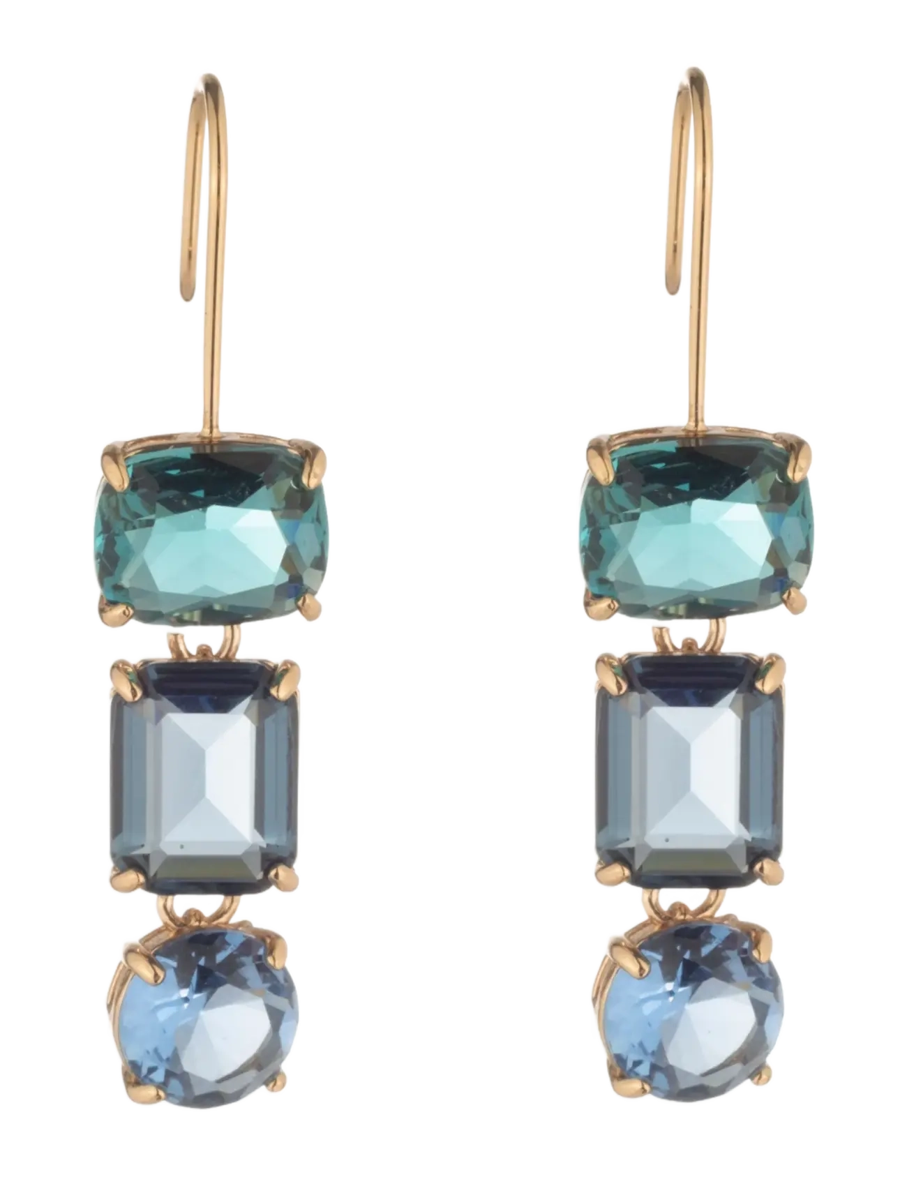 Lauren Ralph Lauren PE STONE TRIPLE DROP- GLD/ BLUE - Ohrhänger - GLD/ BLUE / blue