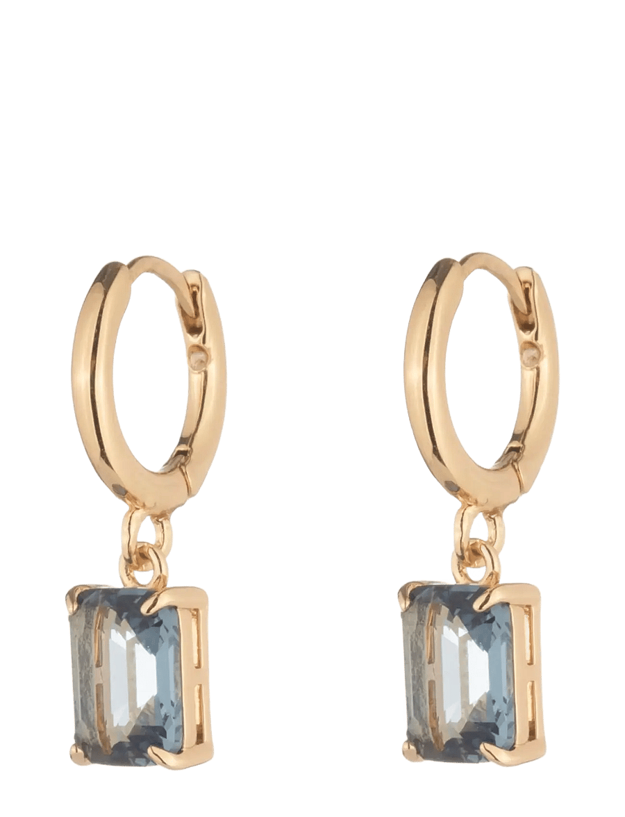 Lauren Ralph Lauren - PE 14MM HUGGIE HOOP W DROP- GLD/ BLUE - ohrhänger - gld/ blue - 1