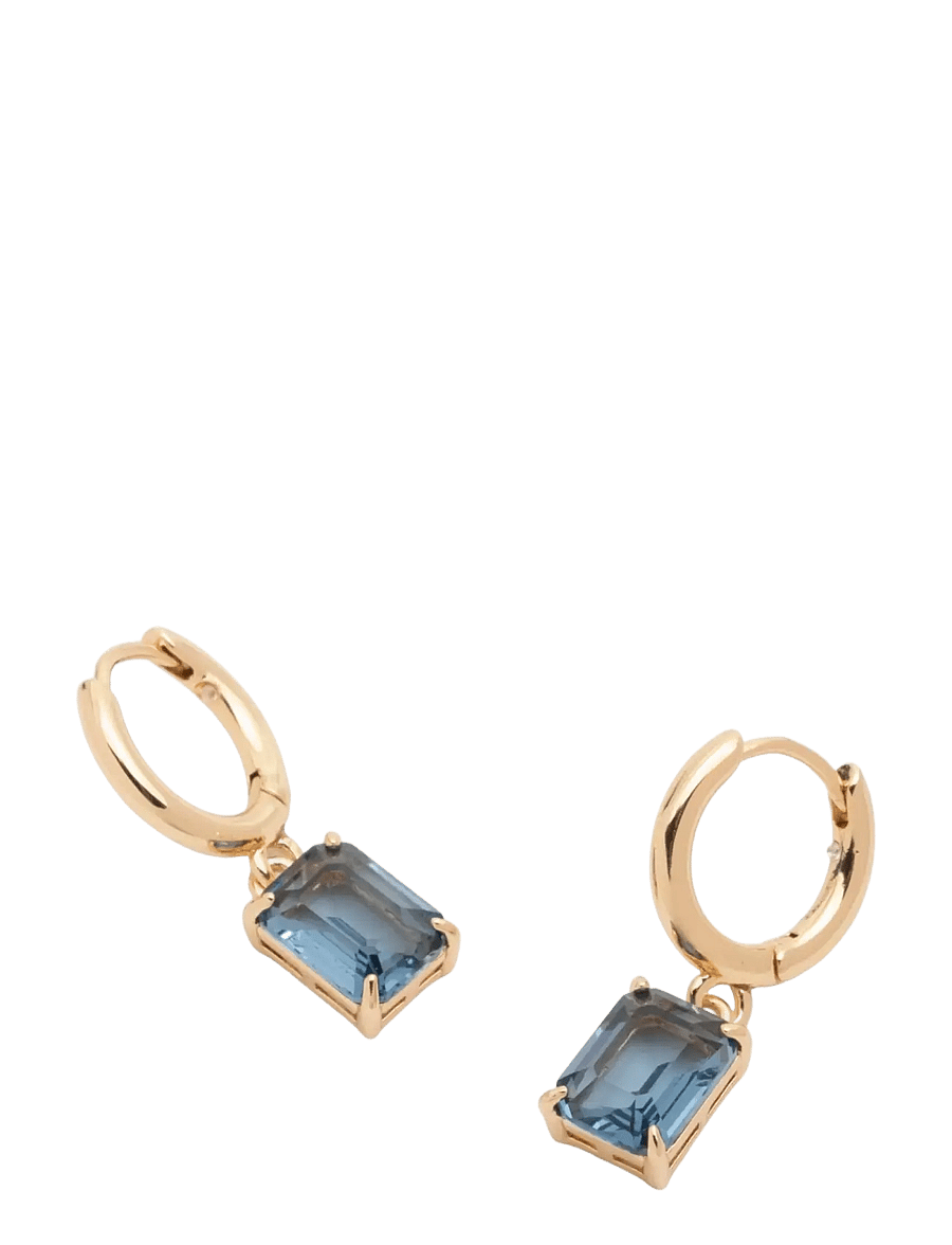 Lauren Ralph Lauren - PE 14MM HUGGIE HOOP W DROP- GLD/ BLUE - ohrhänger - gld/ blue - 2