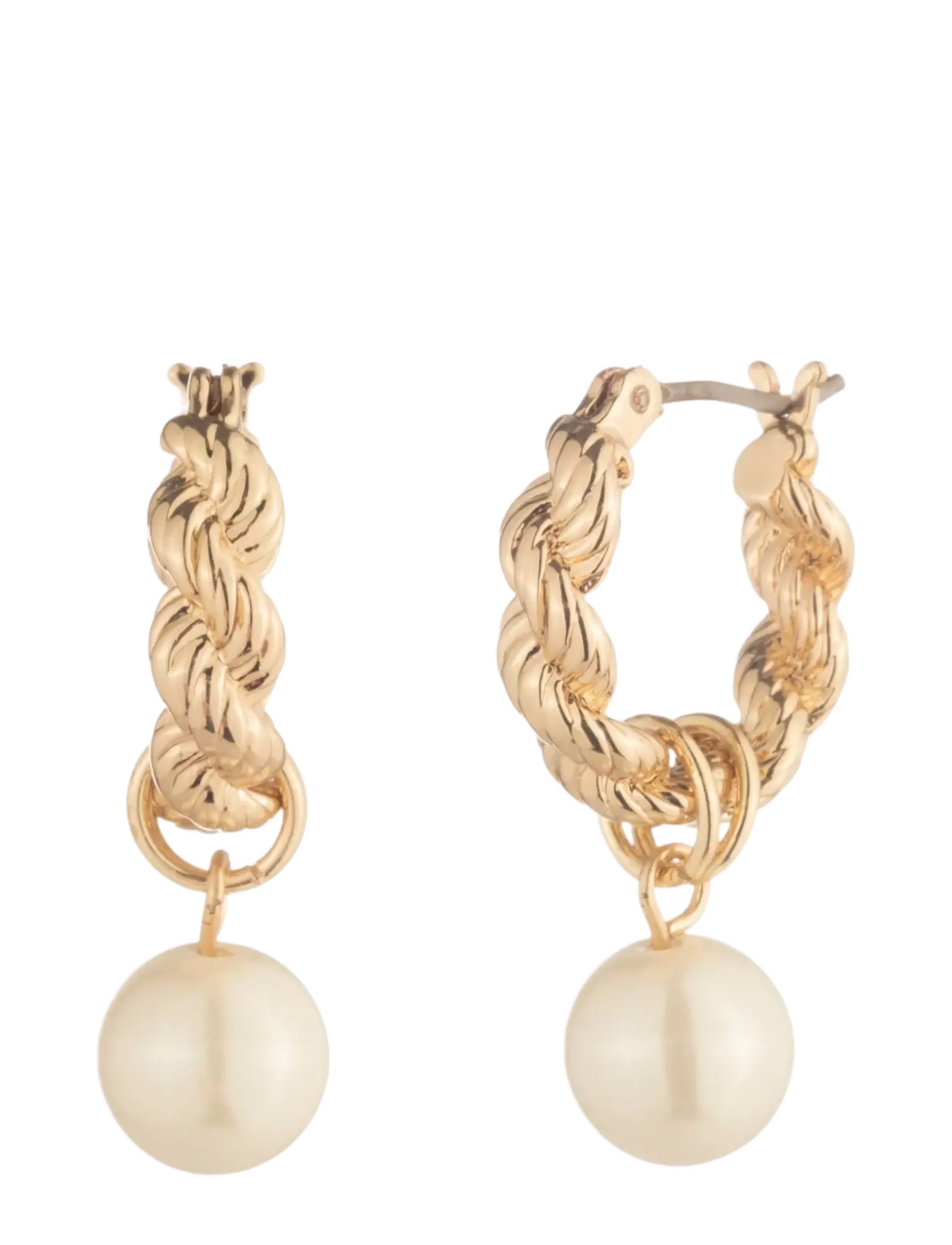 Lauren Ralph Lauren PE 16MM HUGGIE W PEARL DROP- GLD/ WHITE - Aksessuaarid - GLD/ WHITE / gold