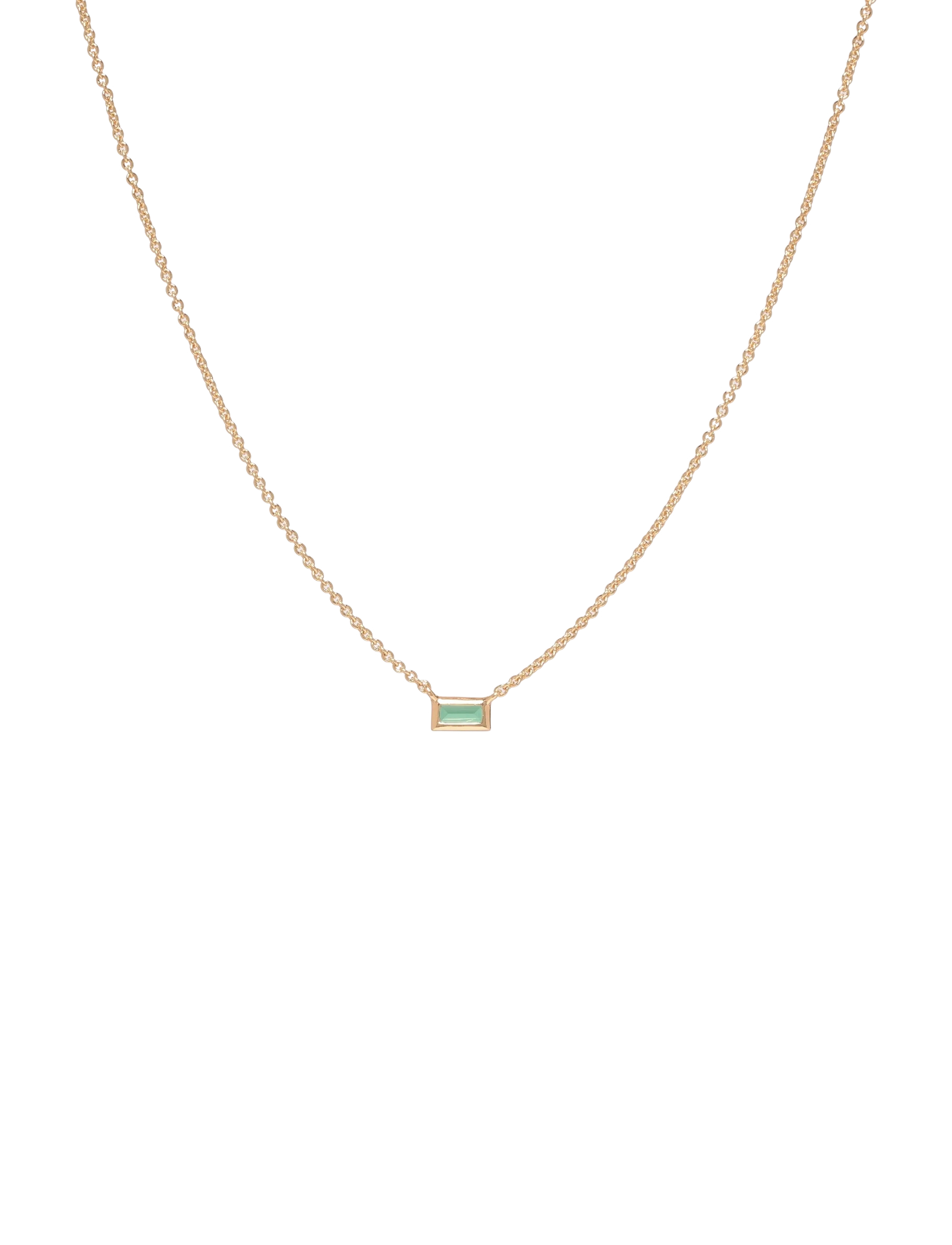 Lauren Ralph Lauren NK 16IN BAGUETTE PENDANT - GLD/ERINITE - Ralph Lauren - GLD/ERINITE / green
