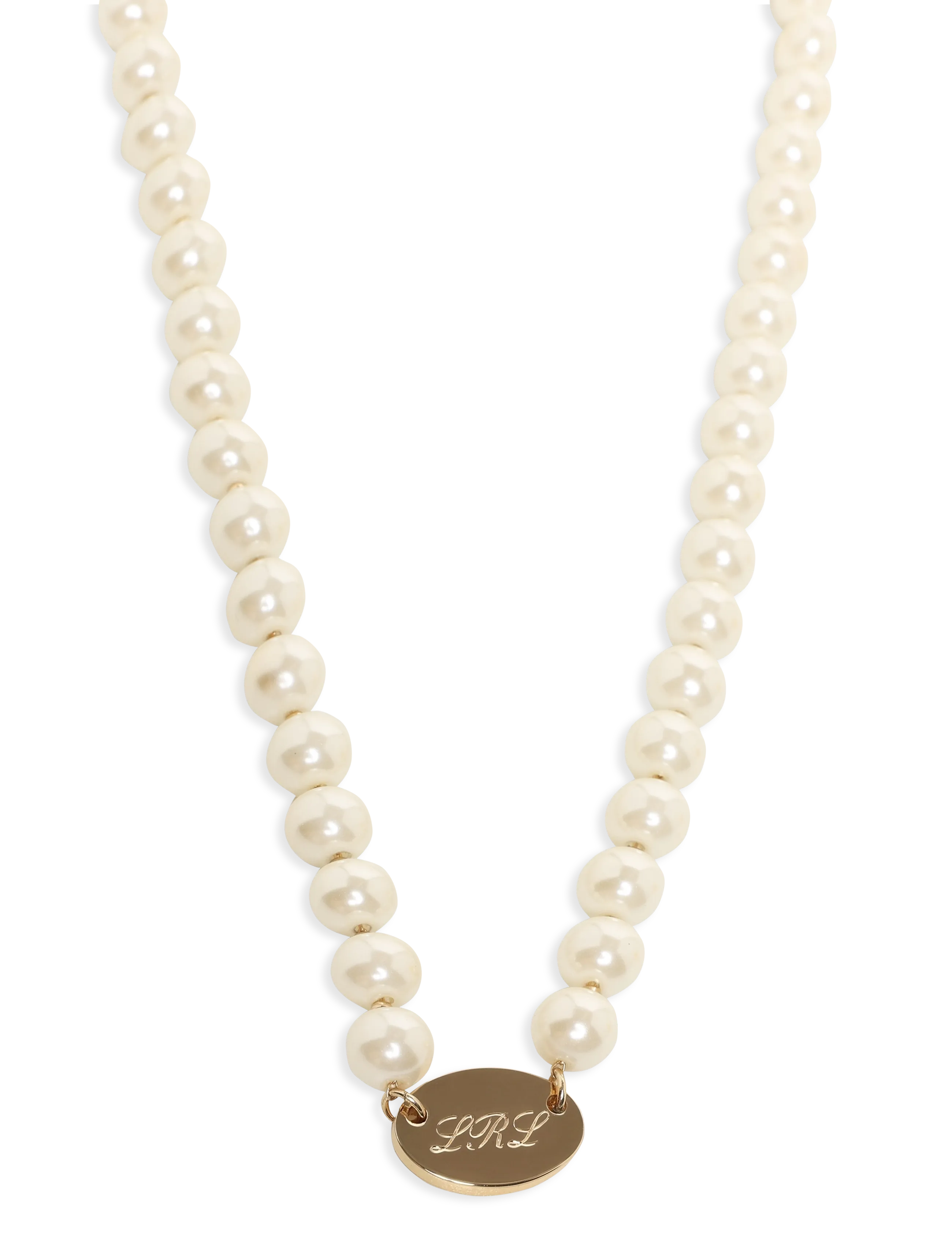 Lauren Ralph Lauren NK 16IN LRL PEARL COLLAR - GLD/WHITE - Pērļu kaklarotas - GLD/WHITE / white