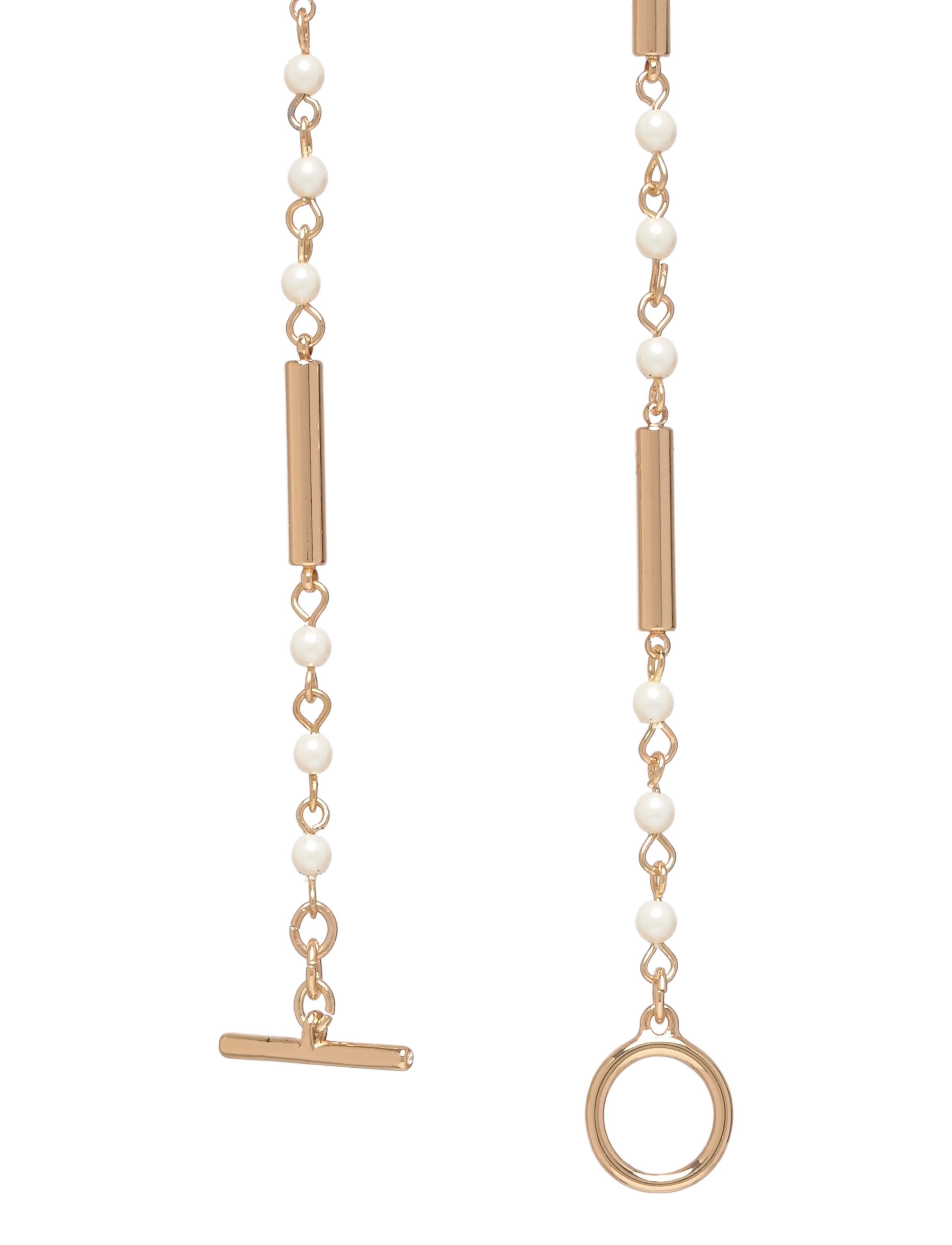 Lauren Ralph Lauren - NK 20IN PEARL BAR STRAND - GLD/WHITE - collier de perles - gld/white - 1