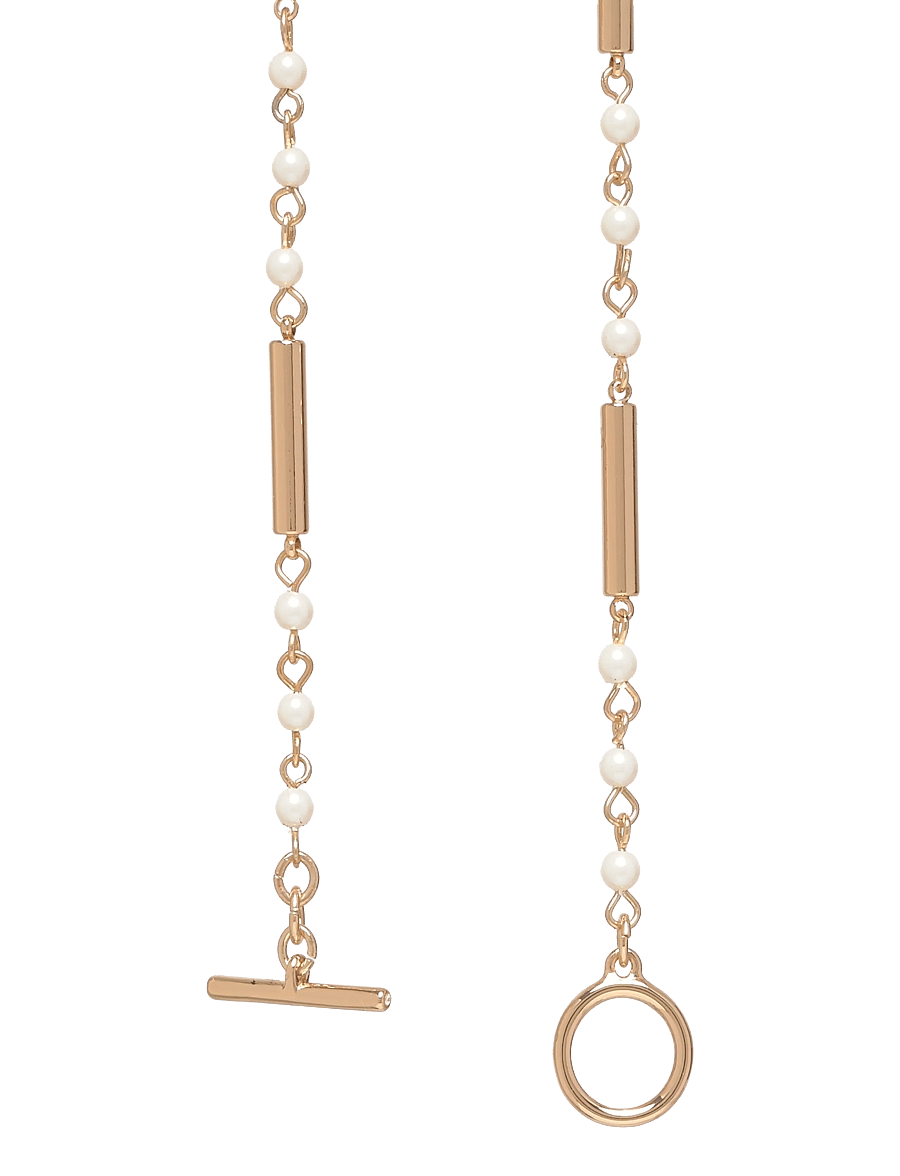 Lauren Ralph Lauren - NK 20IN PEARL BAR STRAND - GLD/WHITE - collier de perles - gld/white - 1