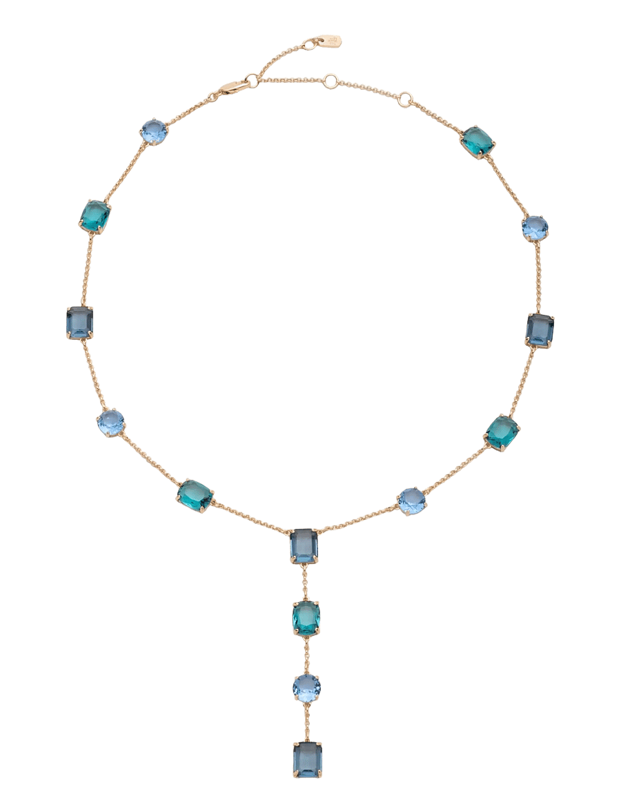 Lauren Ralph Lauren - NK 16IN MULTI STONE YNECK- GLD/ BLUE - halsketten - gld/ blue - 1