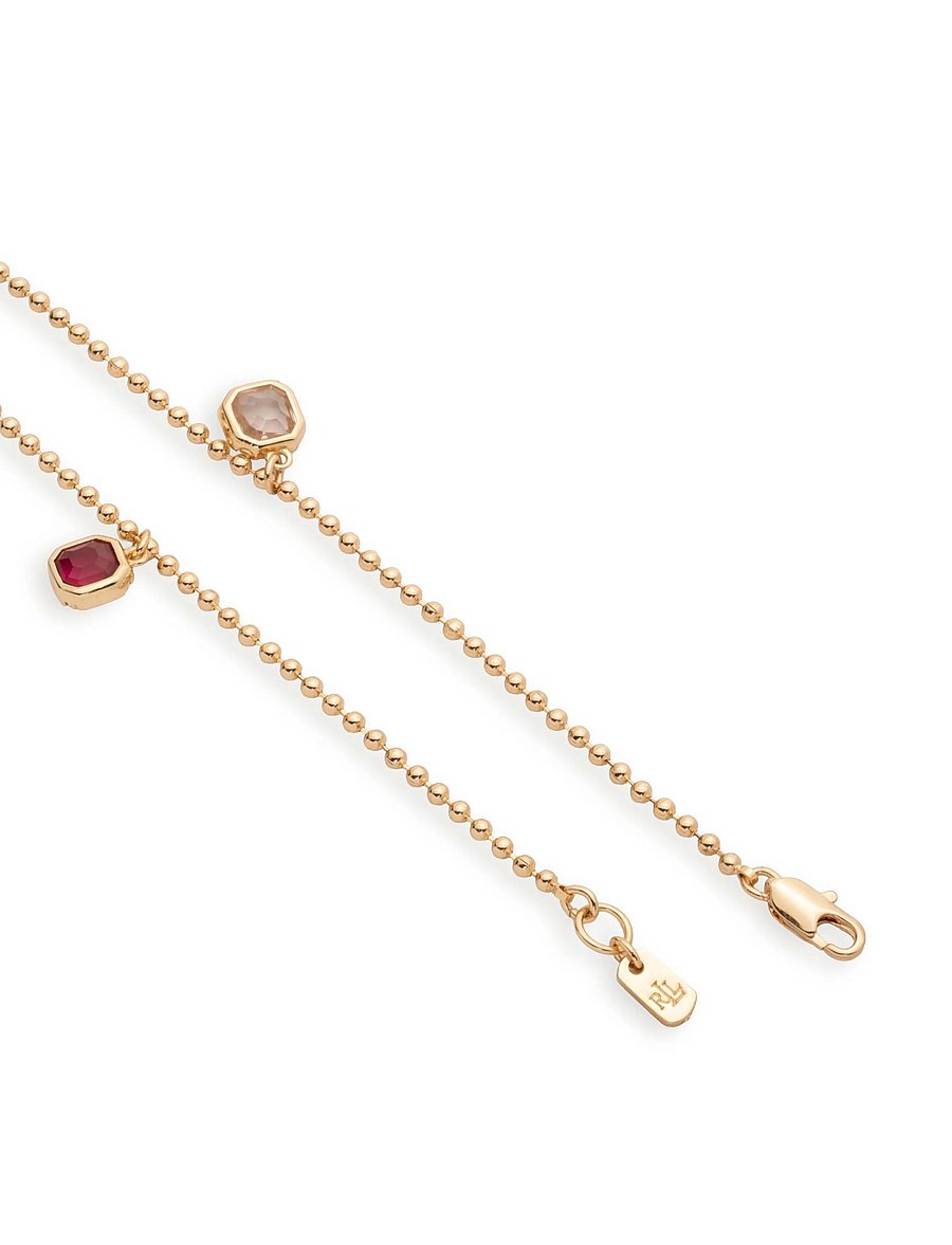 Lauren Ralph Lauren - NK 16IN SHAKY STATION COLLAR- GLD/ MULTI - halskæder med vedhæng - gld/ multi - 3